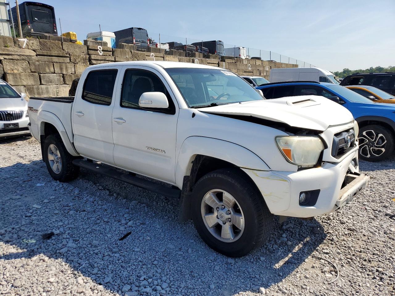2014 Toyota Tacoma Double Cab White vin: 3TMLU4EN7EM158854