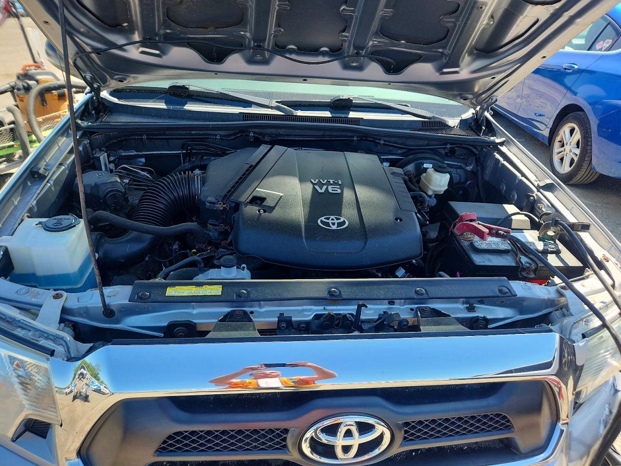 2015 Toyota Tacoma Double Cab Gray vin: 3TMLU4EN7FM166681