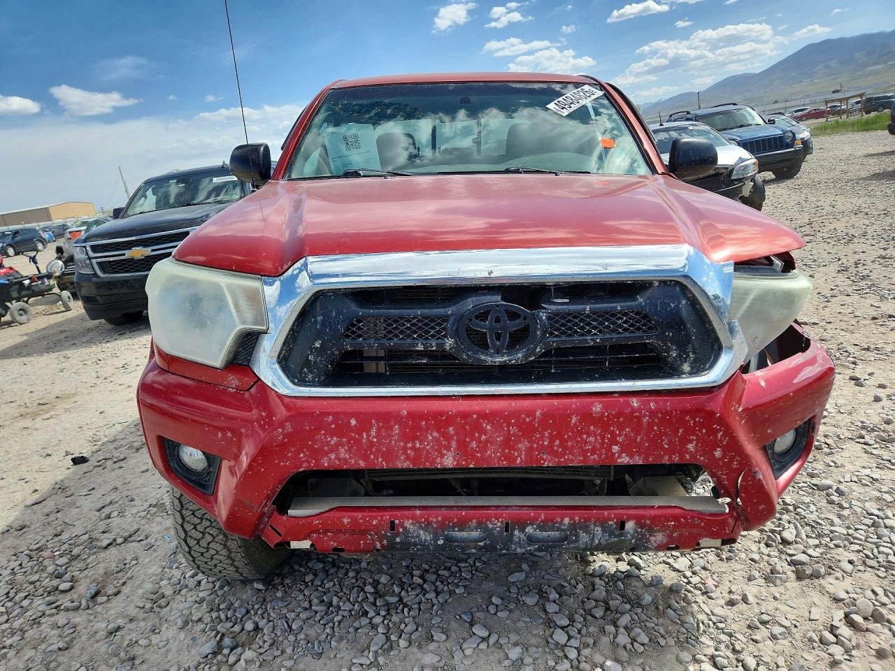 2015 Toyota Tacoma V6 Red vin: 3TMLU4EN7FM187823