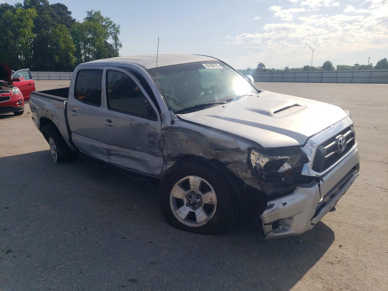 2013 Toyota Tacoma Double Cab Silver vin: 3TMLU4EN8DM103893