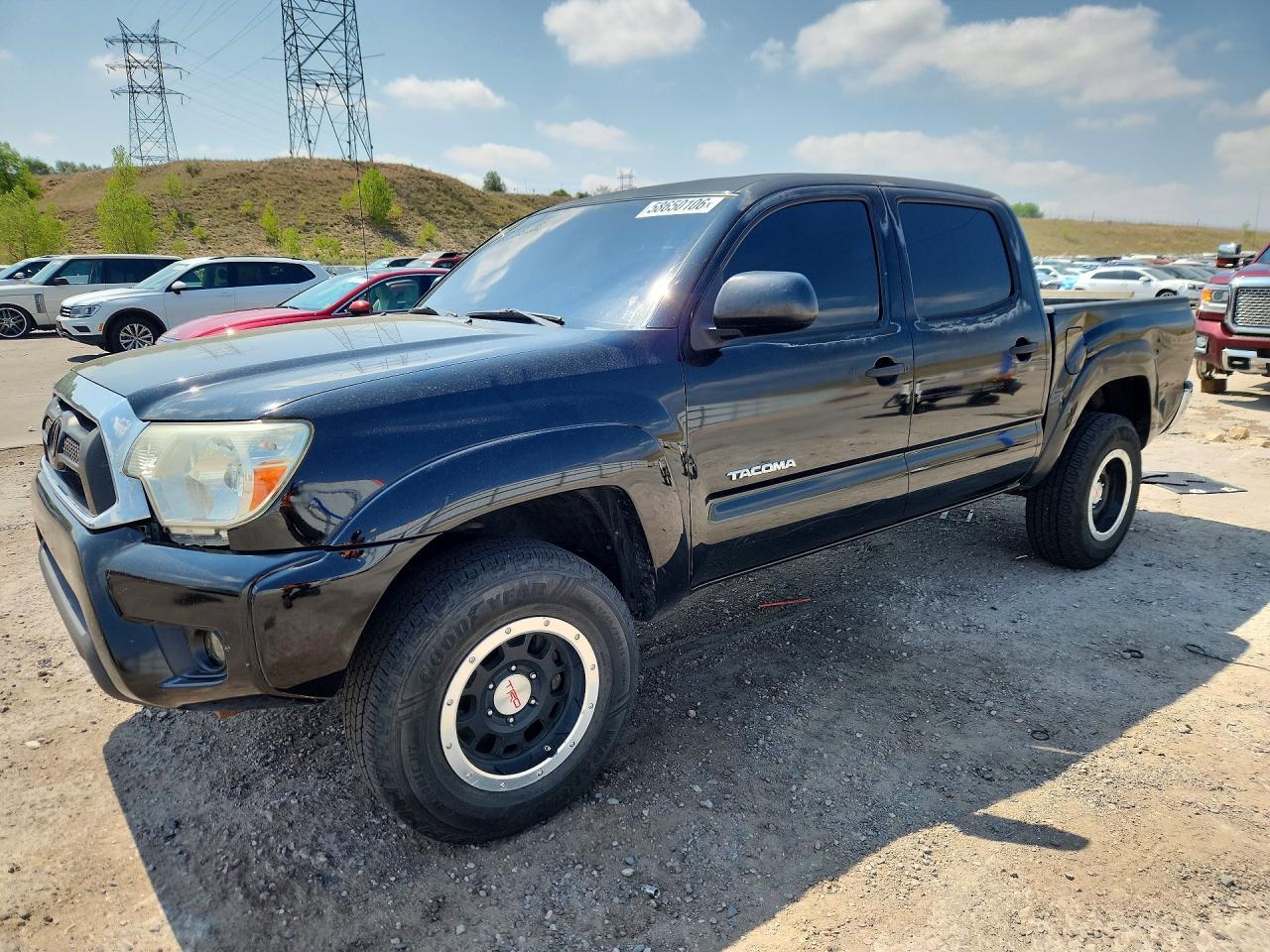 2013 Toyota Tacoma Double Cab Black vin: 3TMLU4EN8DM109953