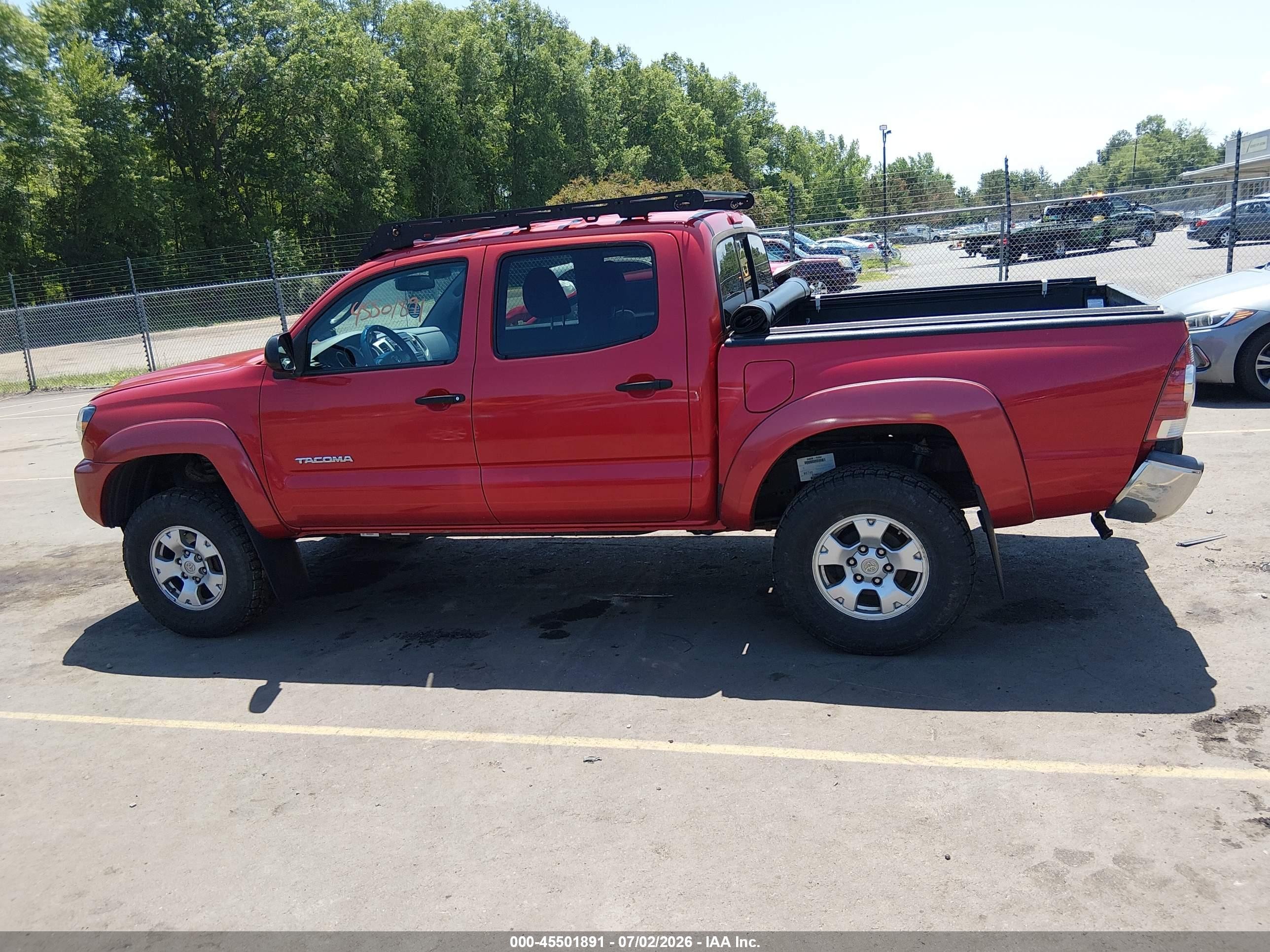 2013 Toyota Tacoma Base V6 Red vin: 3TMLU4EN8DM126459