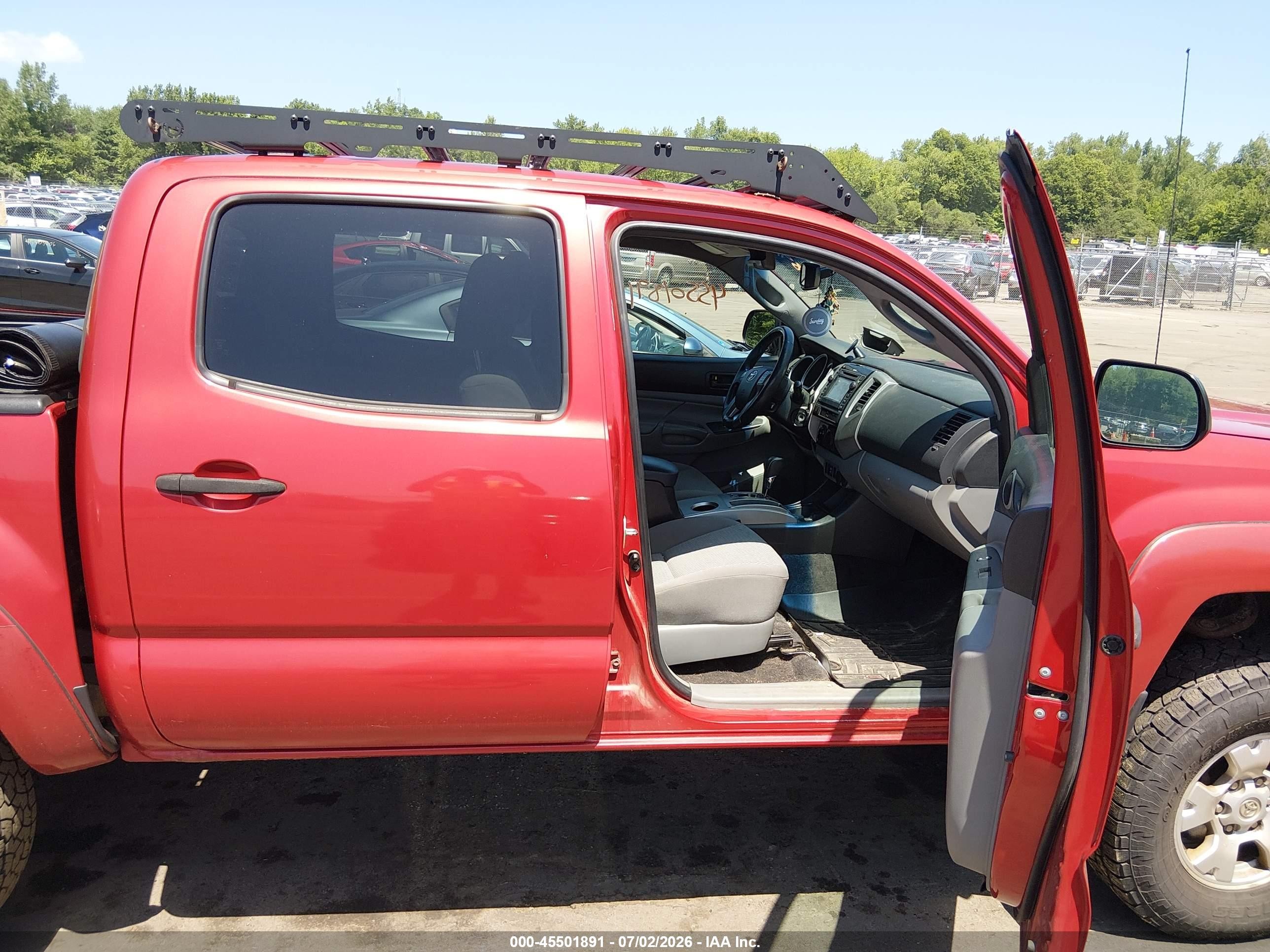 2013 Toyota Tacoma Base V6 Red vin: 3TMLU4EN8DM126459
