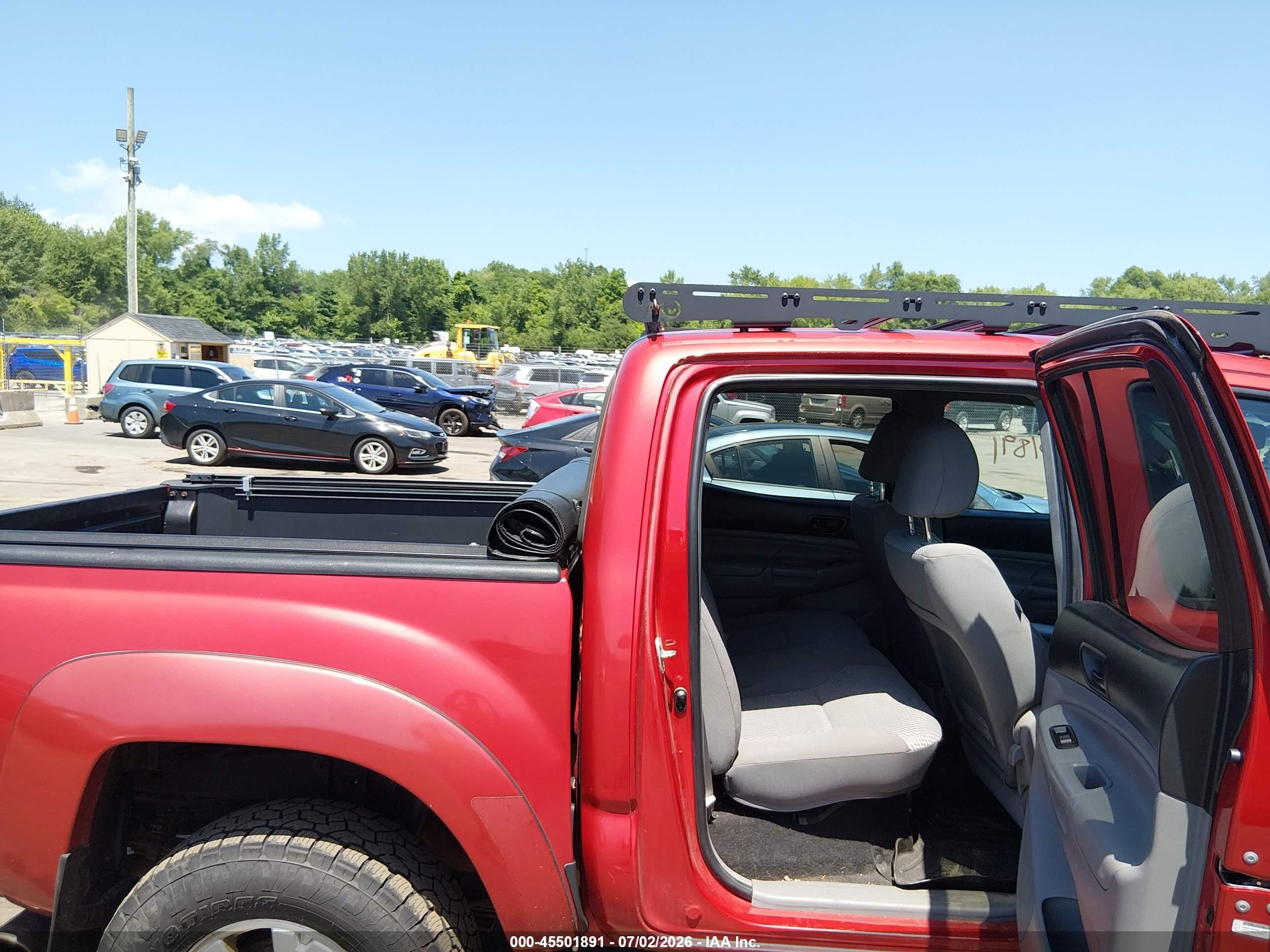 2013 Toyota Tacoma Base V6 Red vin: 3TMLU4EN8DM126459