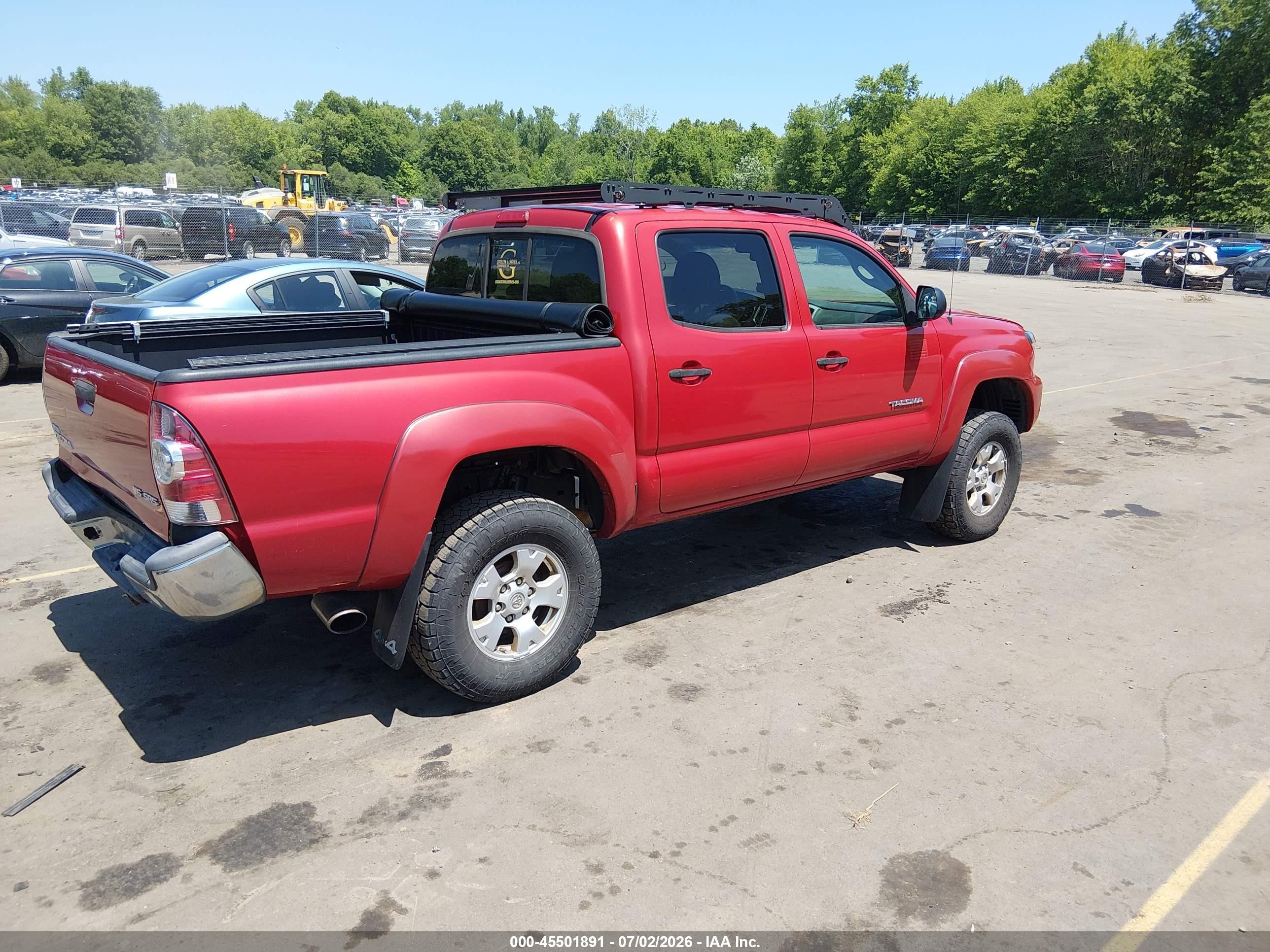 2013 Toyota Tacoma Base V6 Red vin: 3TMLU4EN8DM126459