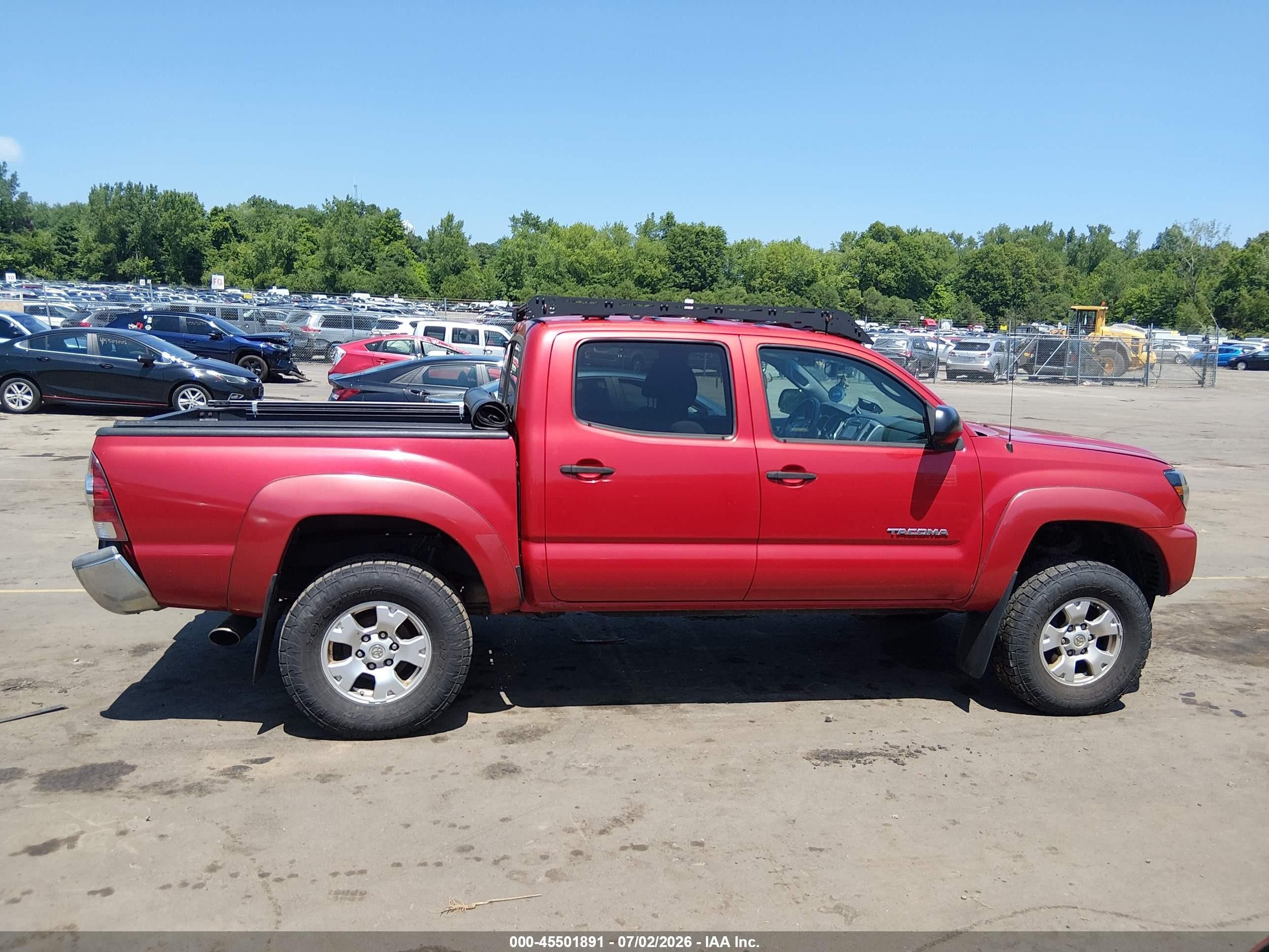 2013 Toyota Tacoma Base V6 Red vin: 3TMLU4EN8DM126459