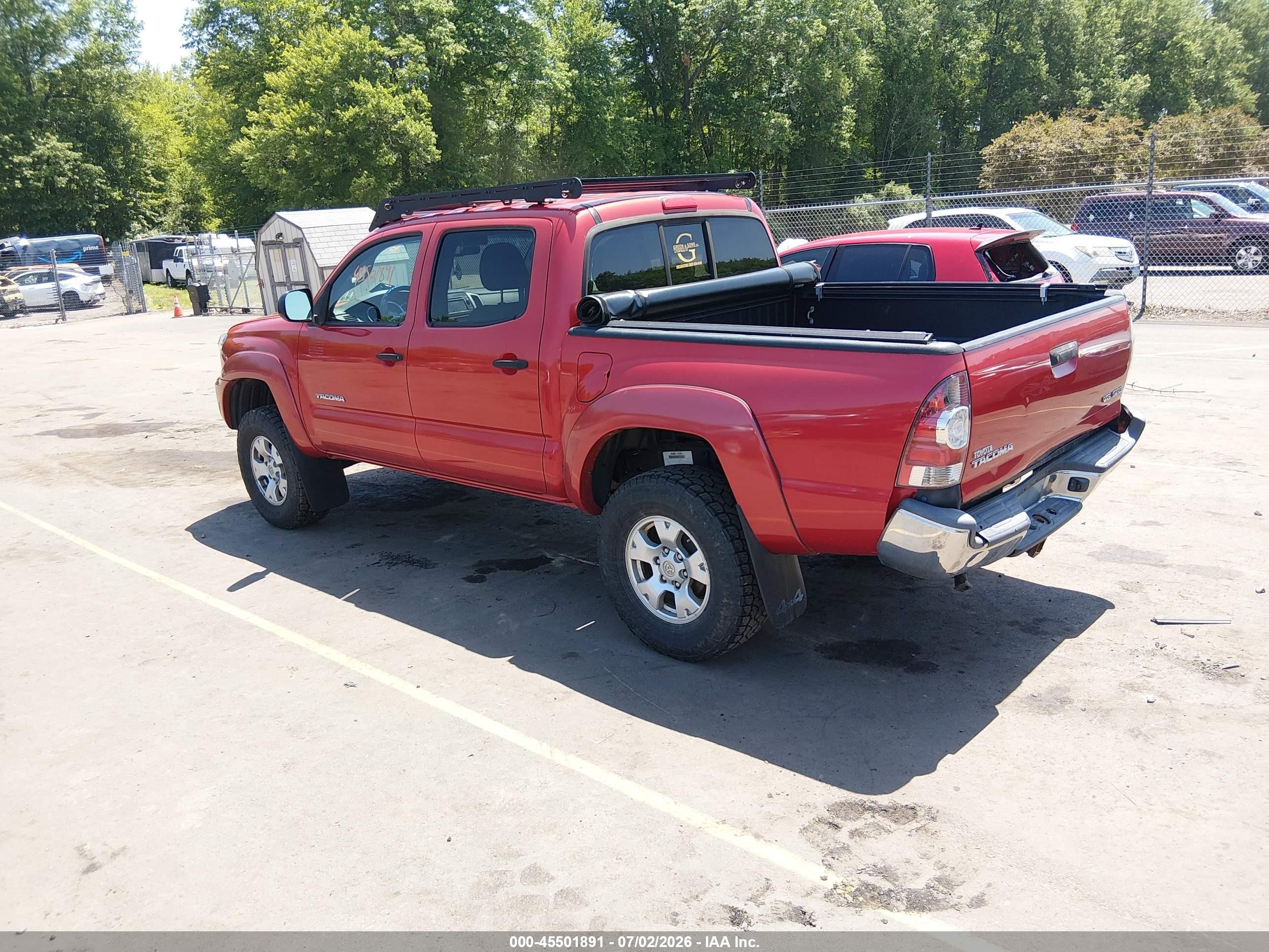 2013 Toyota Tacoma Base V6 Red vin: 3TMLU4EN8DM126459