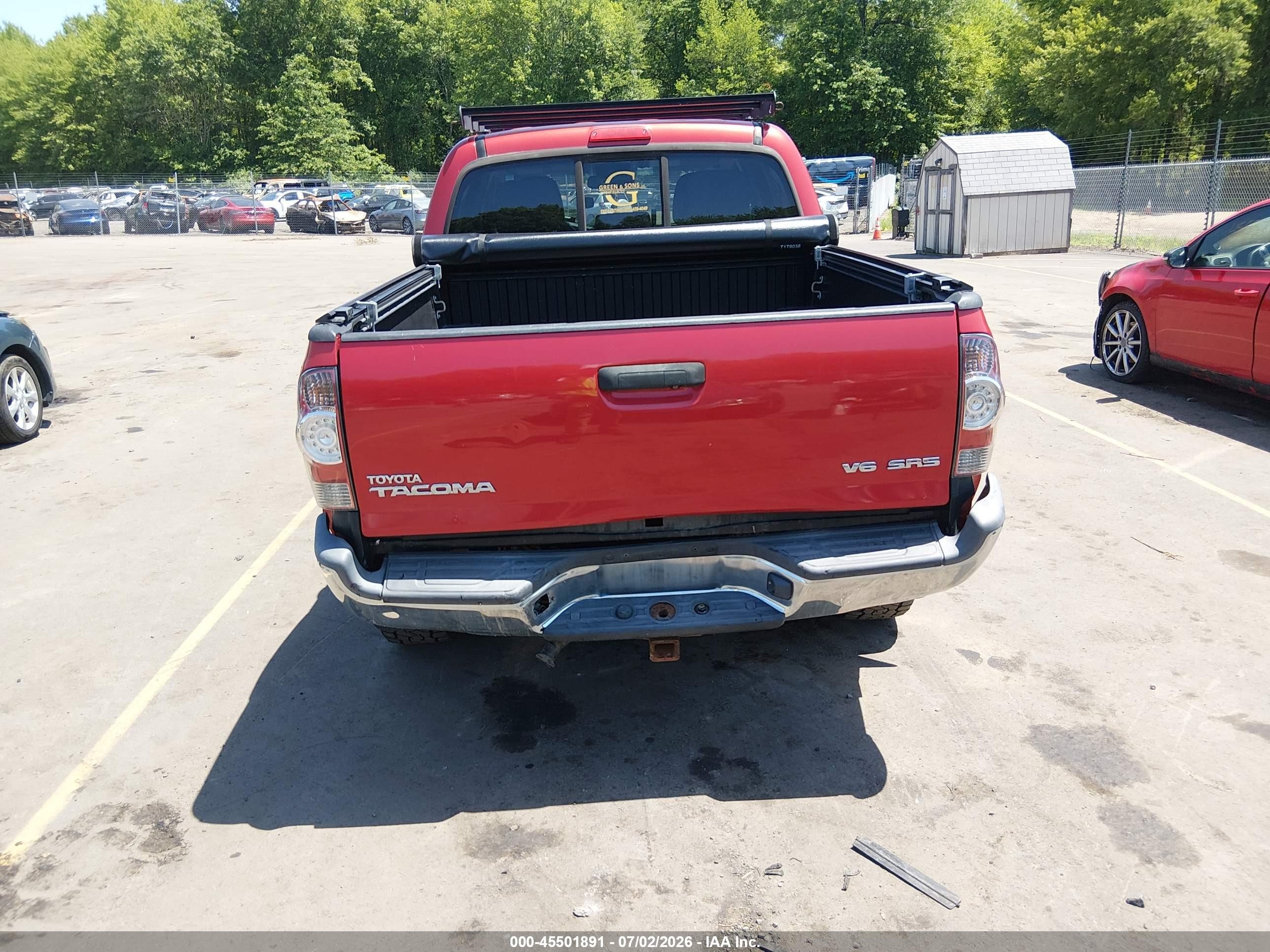 2013 Toyota Tacoma Base V6 Red vin: 3TMLU4EN8DM126459