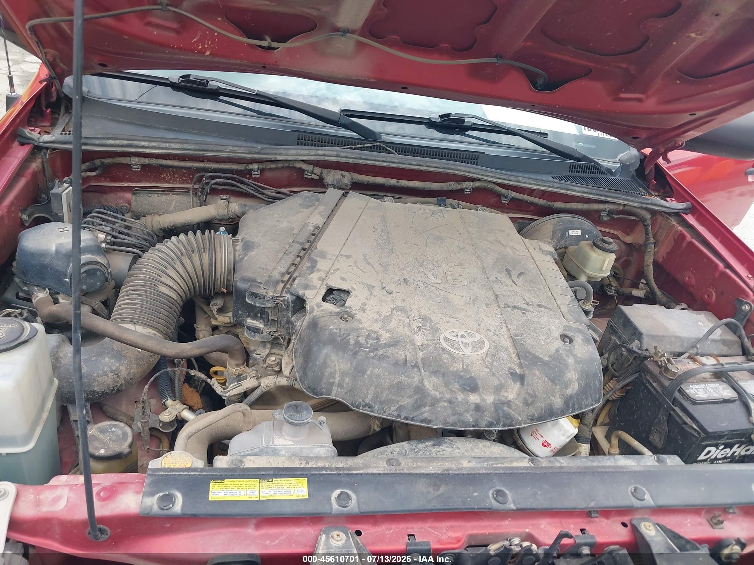 2014 Toyota Tacoma Base V6 Red vin: 3TMLU4EN8EM161889