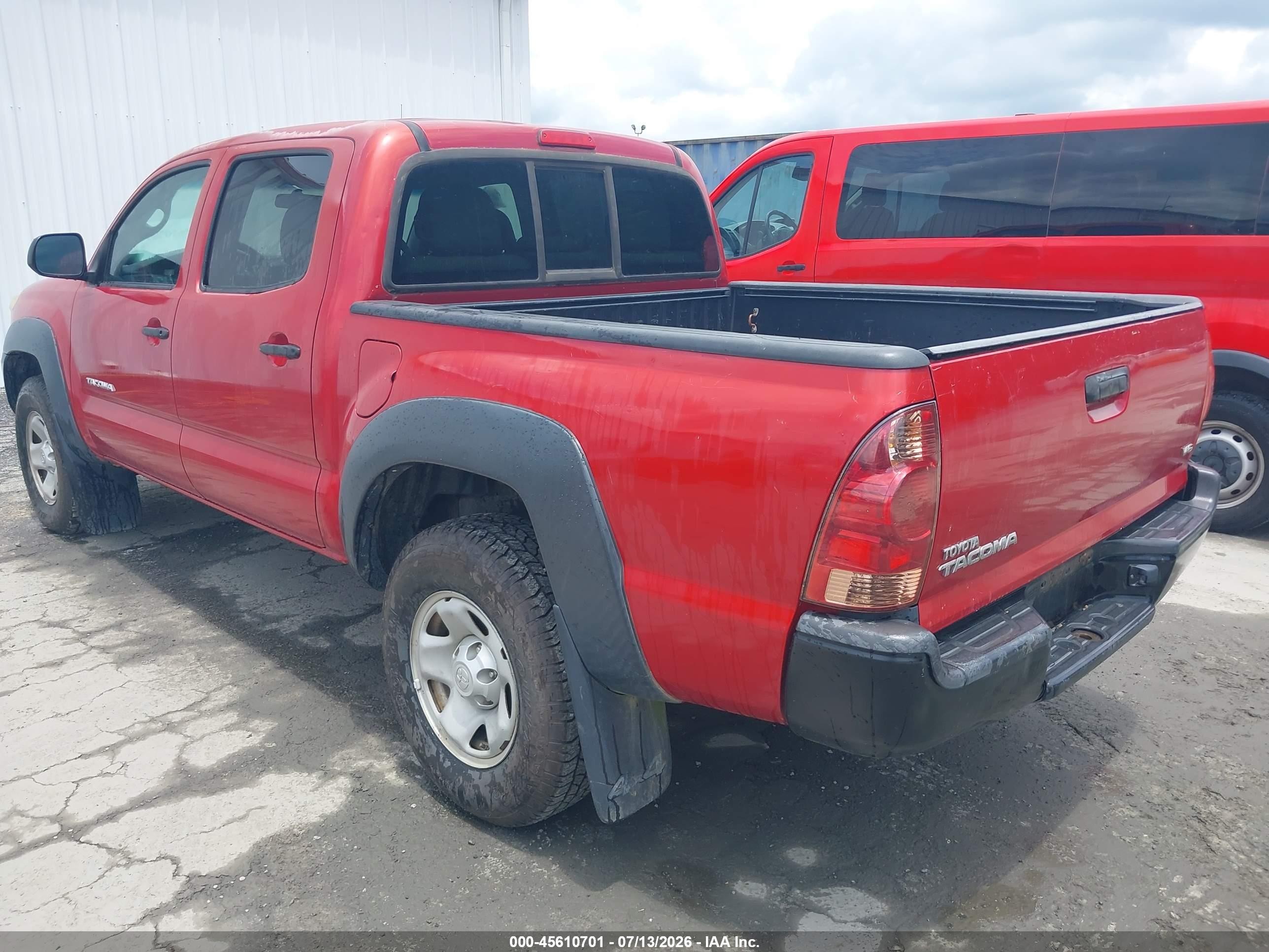 2014 Toyota Tacoma Base V6 Red vin: 3TMLU4EN8EM161889