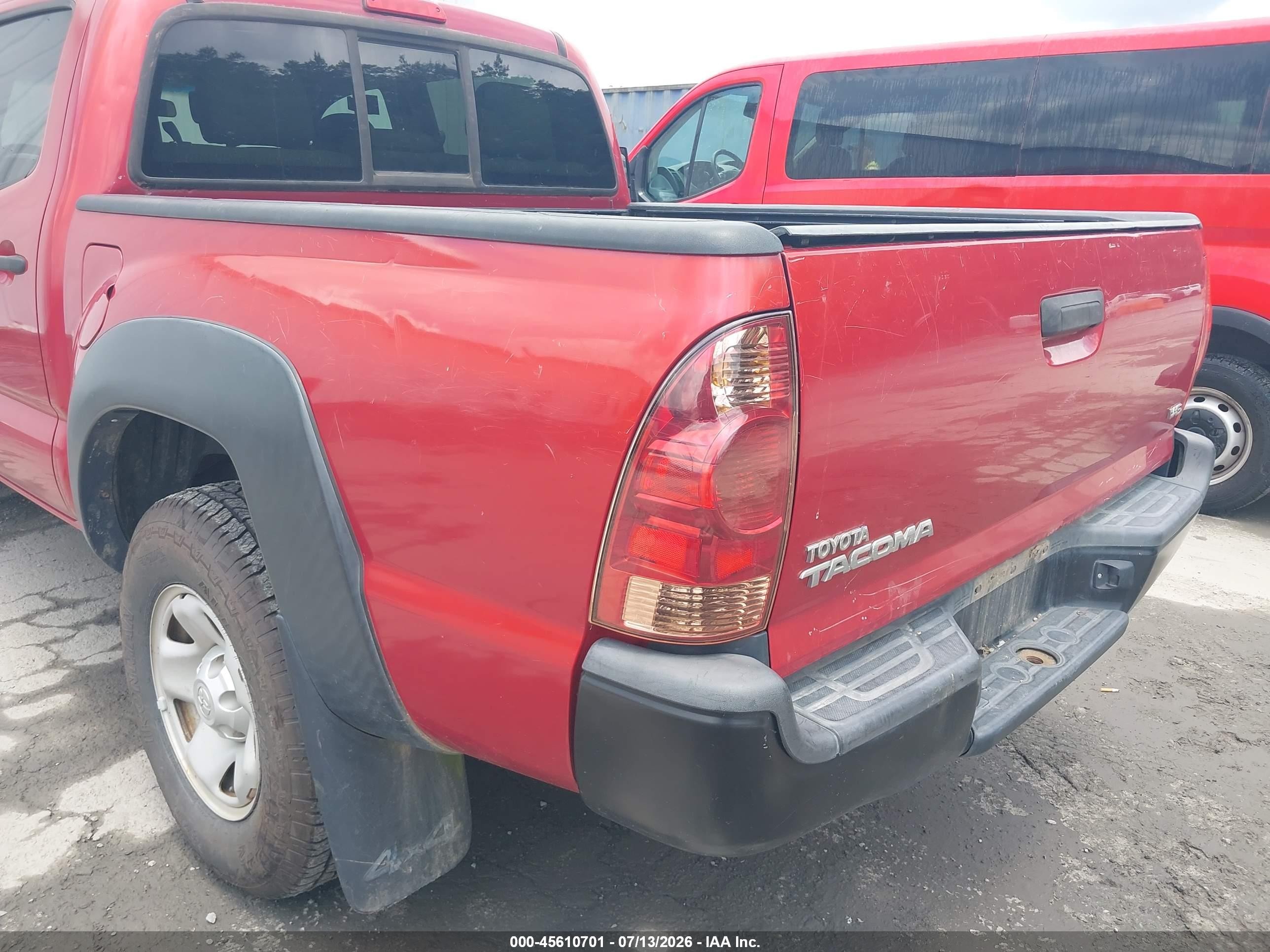 2014 Toyota Tacoma Base V6 Red vin: 3TMLU4EN8EM161889
