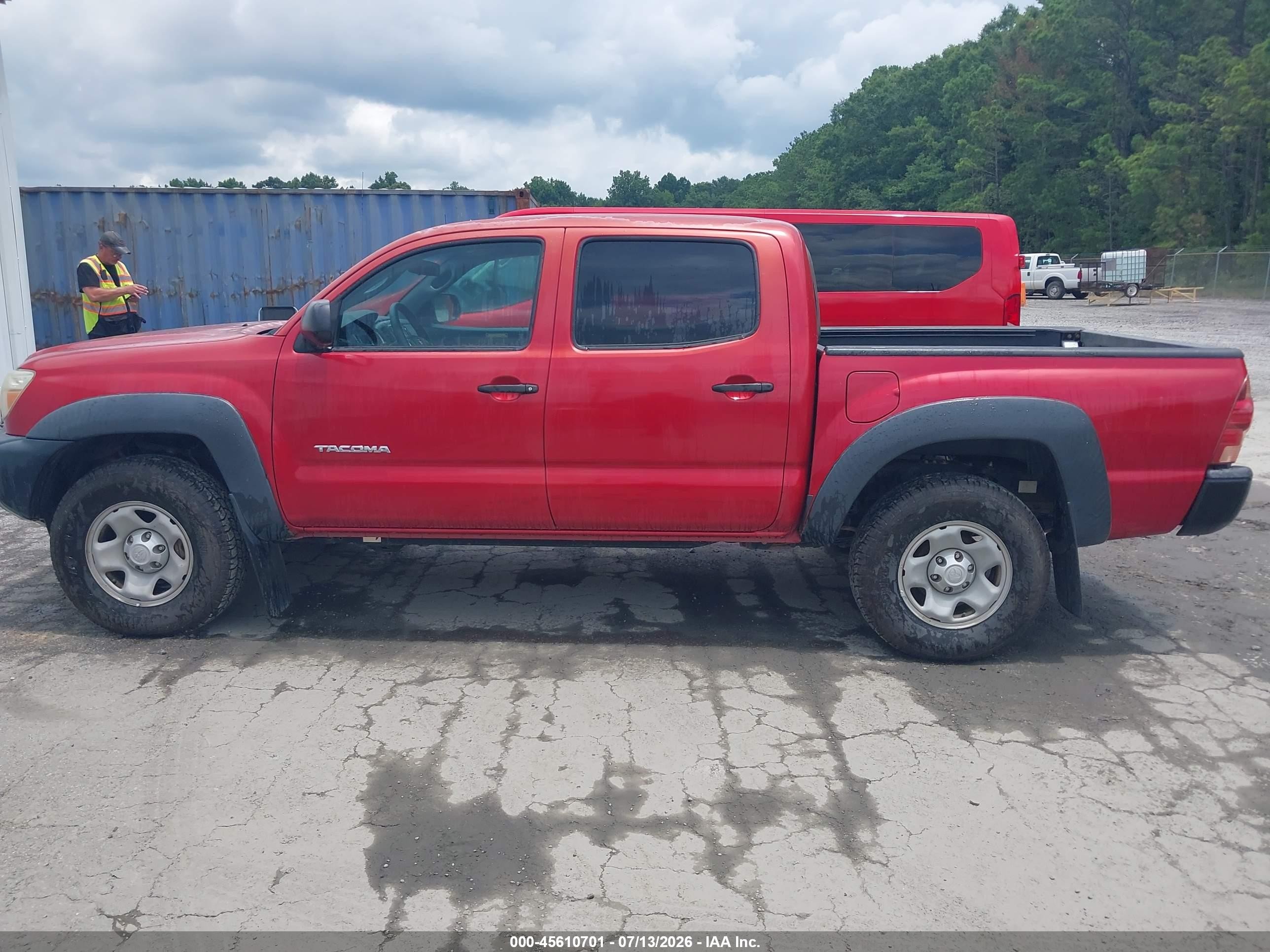 2014 Toyota Tacoma Base V6 Red vin: 3TMLU4EN8EM161889
