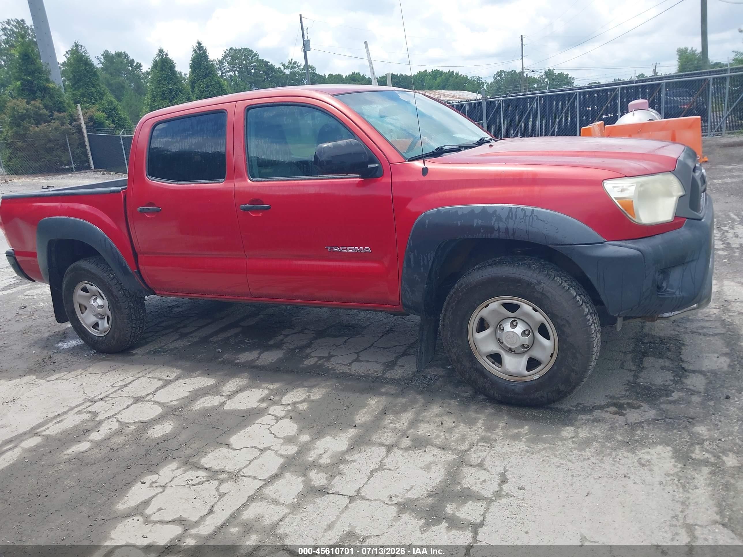 2014 Toyota Tacoma Base V6 Red vin: 3TMLU4EN8EM161889
