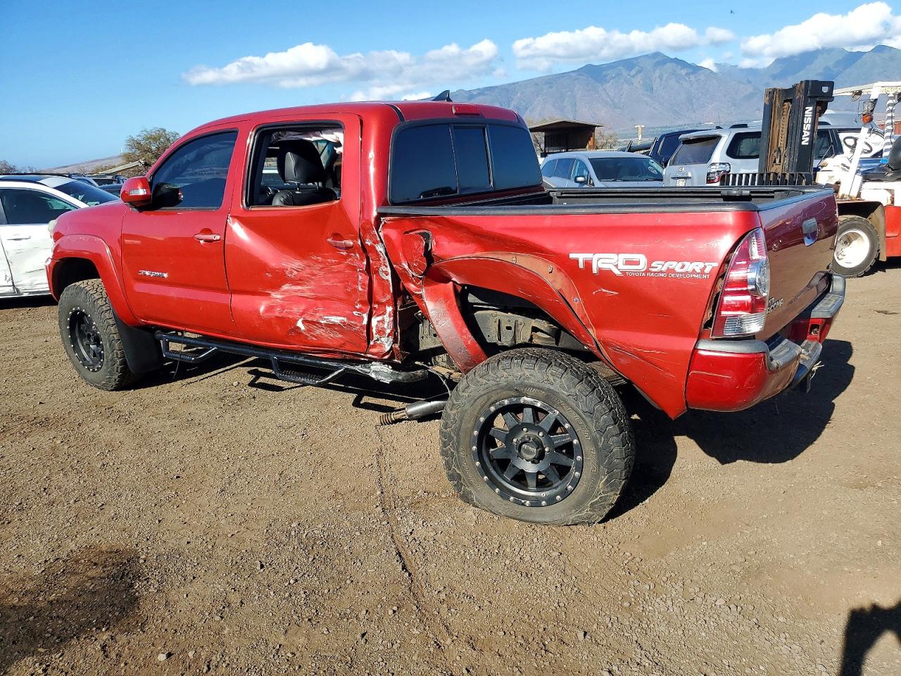 2015 Toyota Tacoma Double Cab Red vin: 3TMLU4EN8FM194280