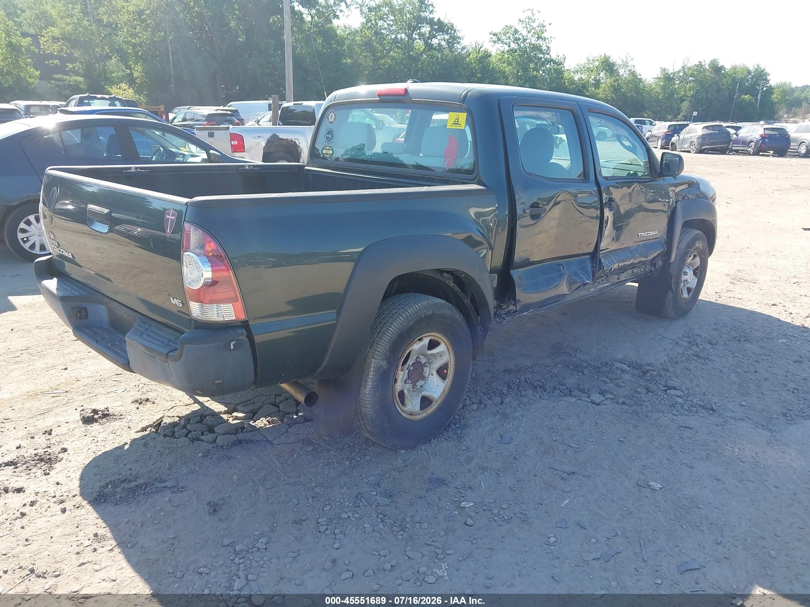 2010 Toyota Tacoma Base V6 Black vin: 3TMLU4EN9AM046826