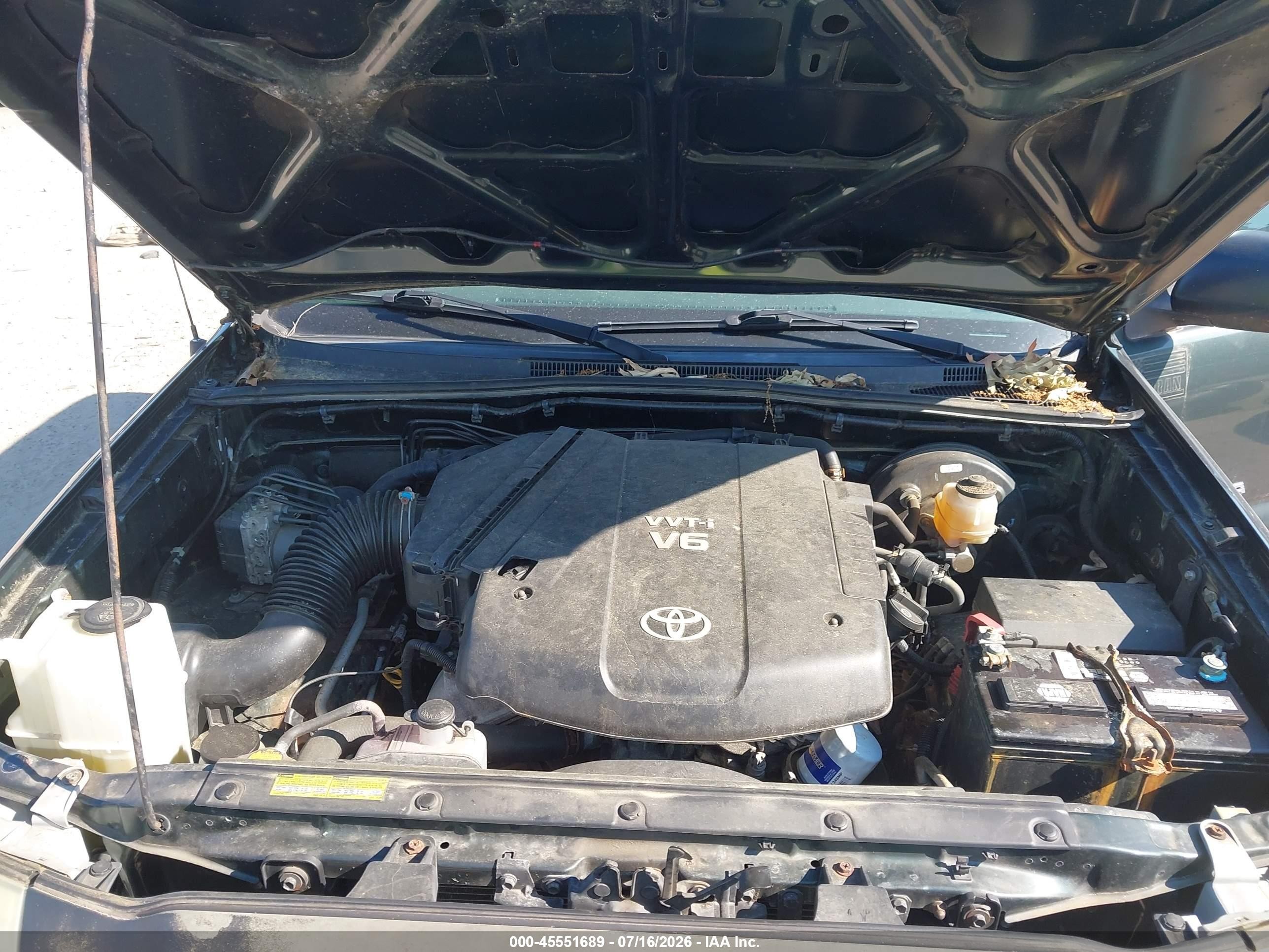 2010 Toyota Tacoma Base V6 Black vin: 3TMLU4EN9AM046826
