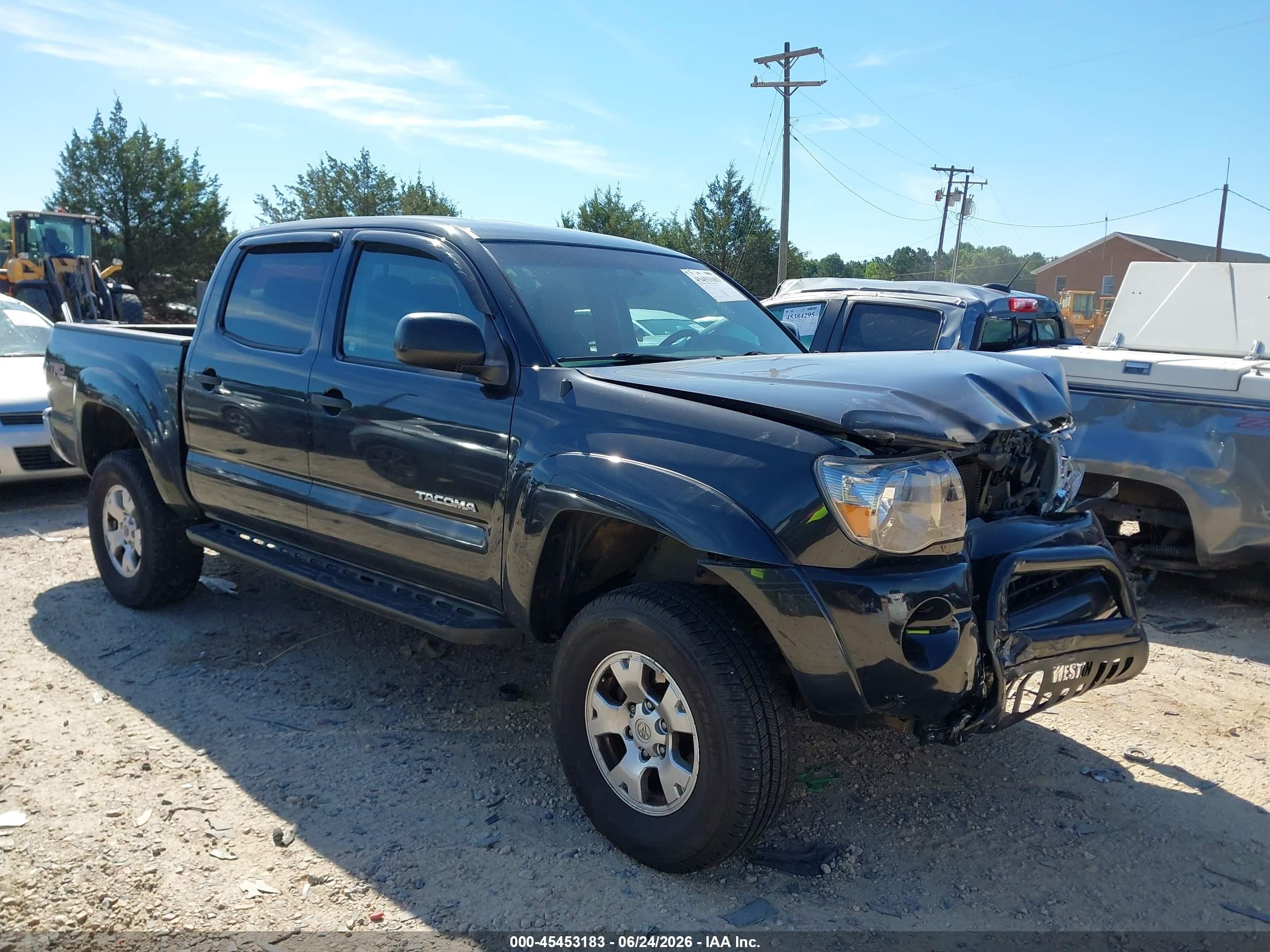 2010 Toyota Tacoma Double Cab Black vin: 3TMLU4EN9AM049581