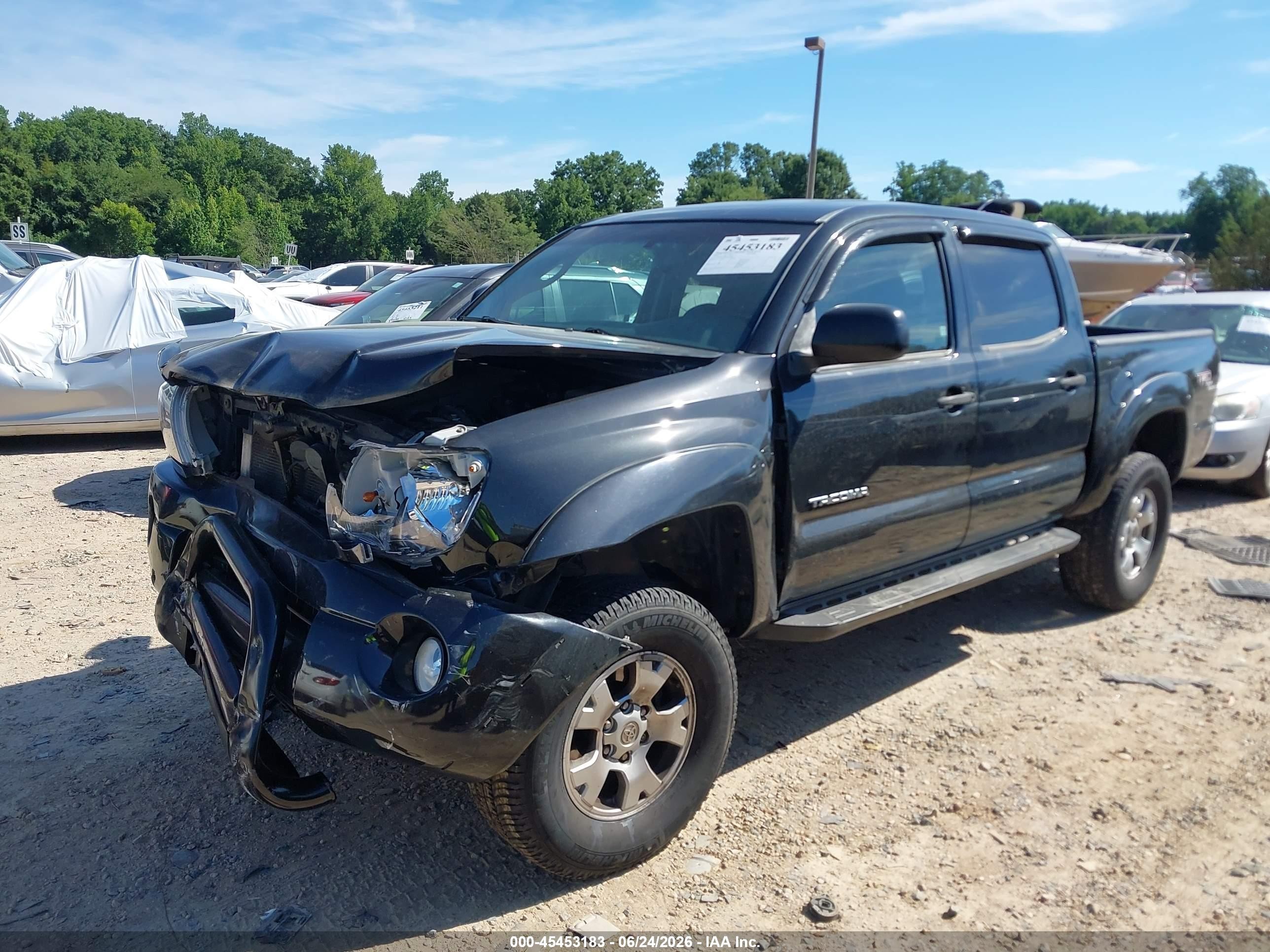 2010 Toyota Tacoma Double Cab Black vin: 3TMLU4EN9AM049581