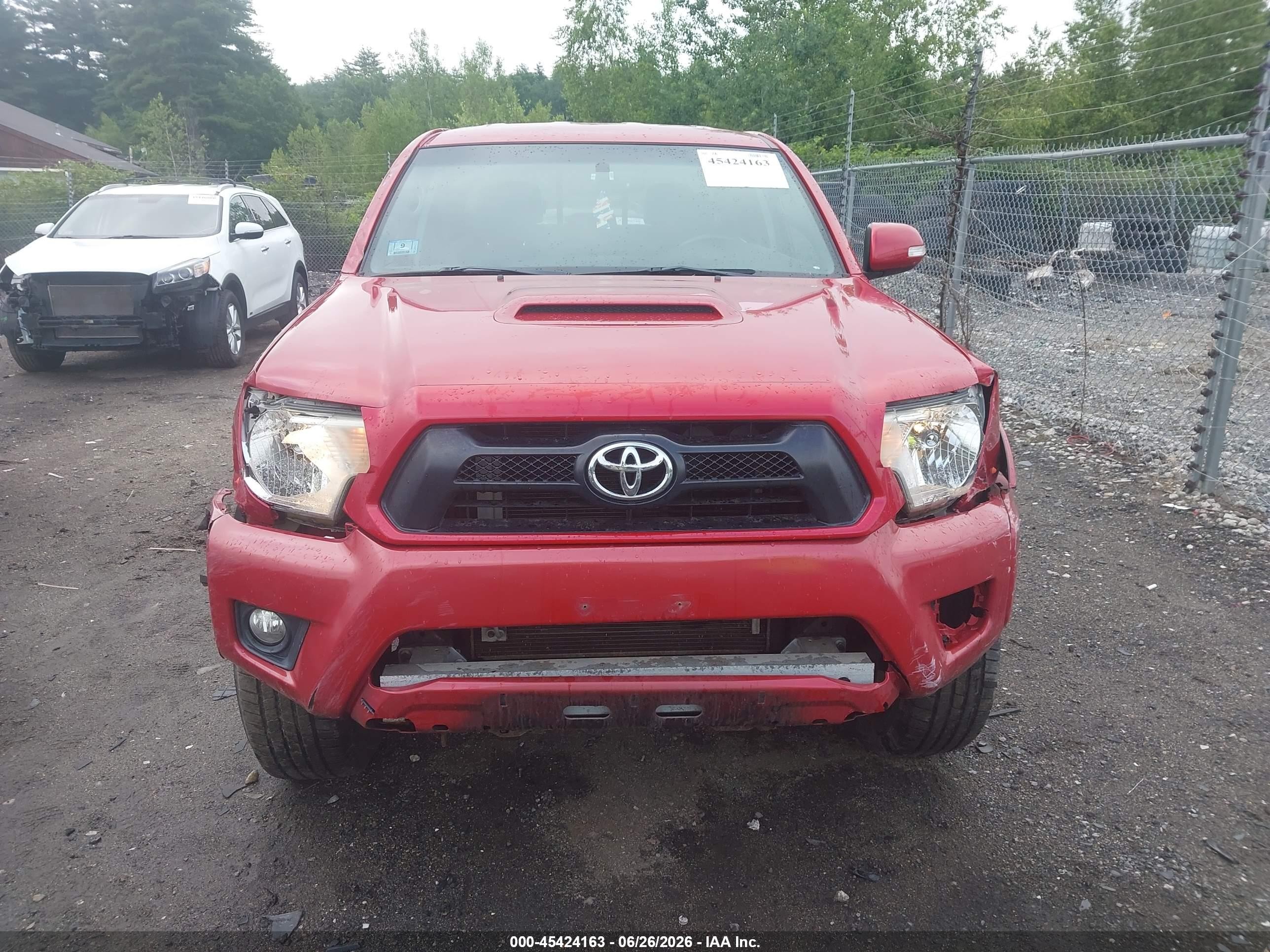 2012 Toyota Tacoma Base V6 Red vin: 3TMLU4EN9CM089176