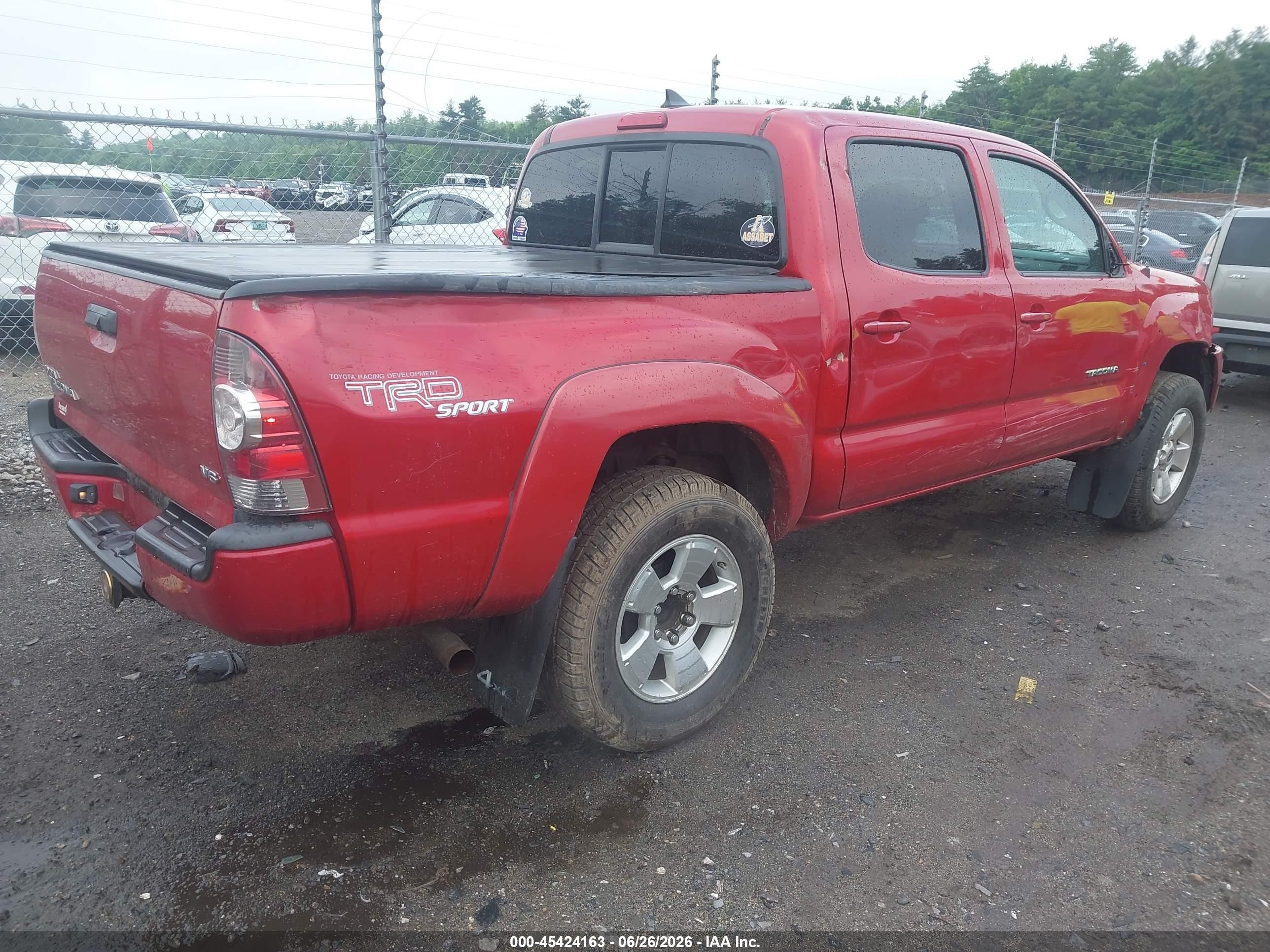 2012 Toyota Tacoma Base V6 Red vin: 3TMLU4EN9CM089176