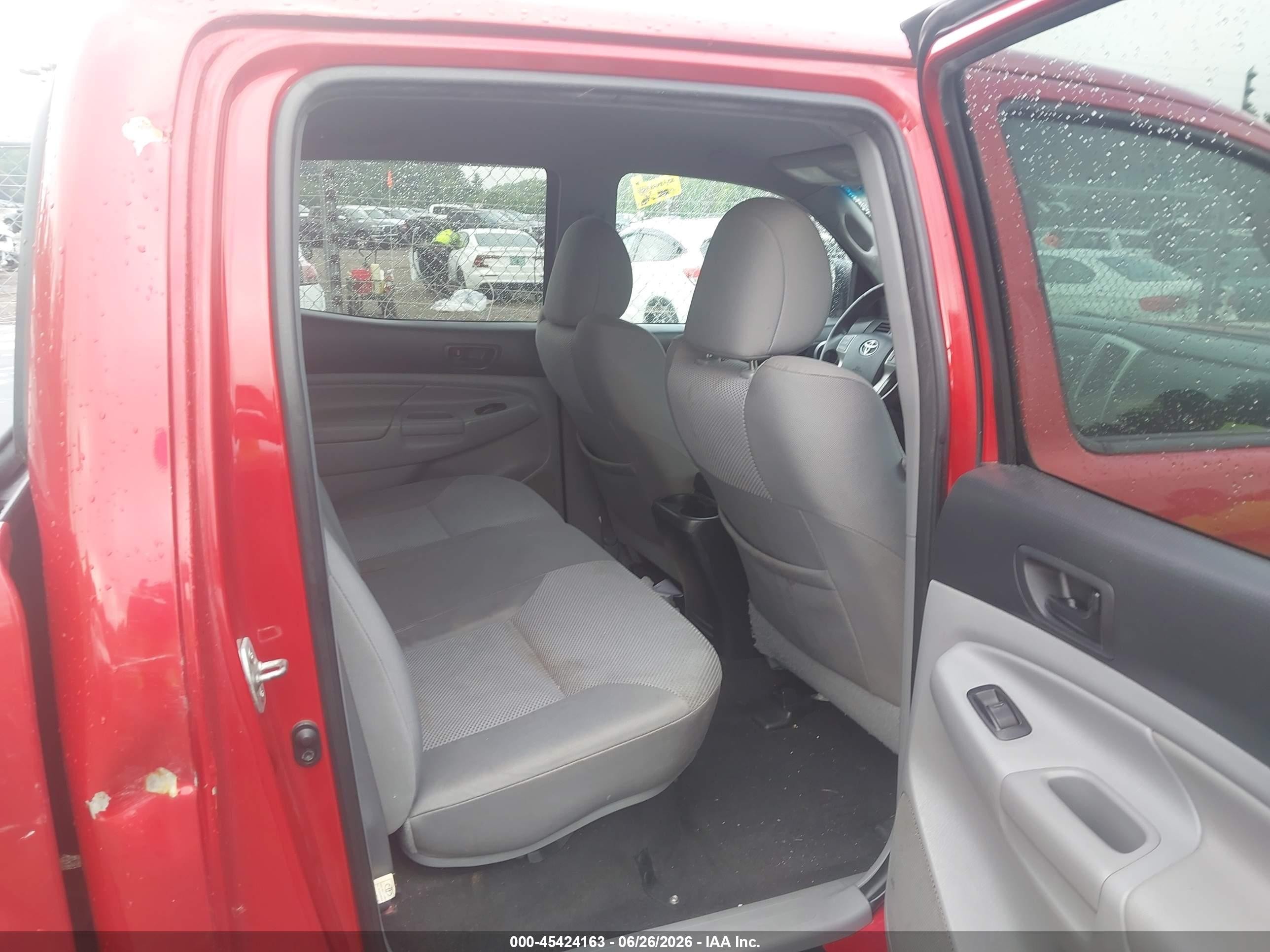 2012 Toyota Tacoma Base V6 Red vin: 3TMLU4EN9CM089176