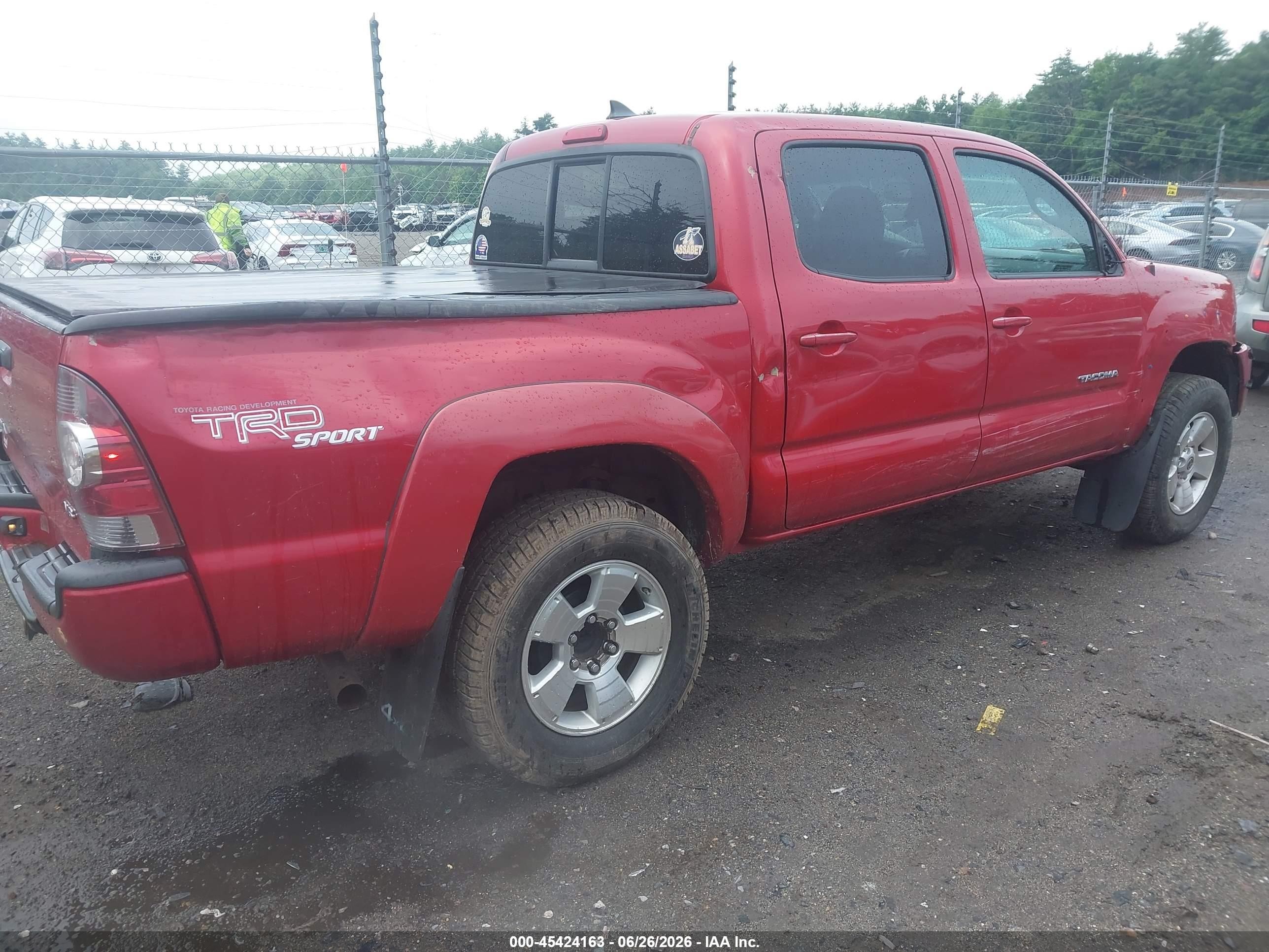 2012 Toyota Tacoma Base V6 Red vin: 3TMLU4EN9CM089176