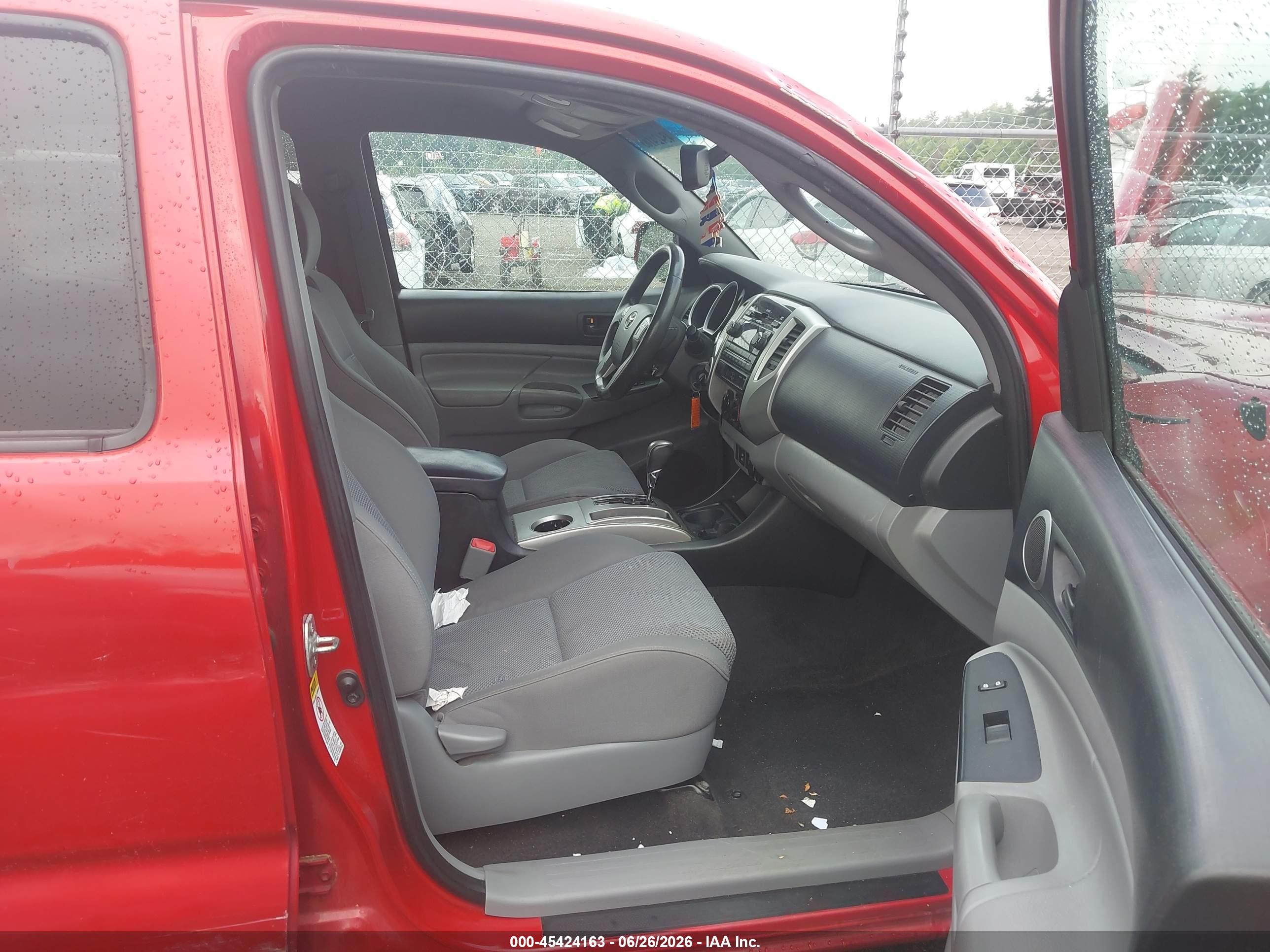 2012 Toyota Tacoma Base V6 Red vin: 3TMLU4EN9CM089176