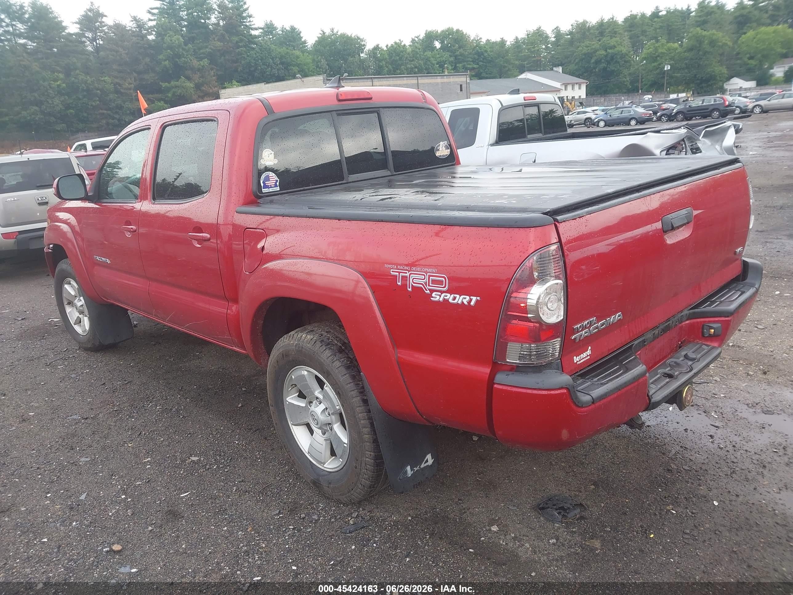 2012 Toyota Tacoma Base V6 Red vin: 3TMLU4EN9CM089176