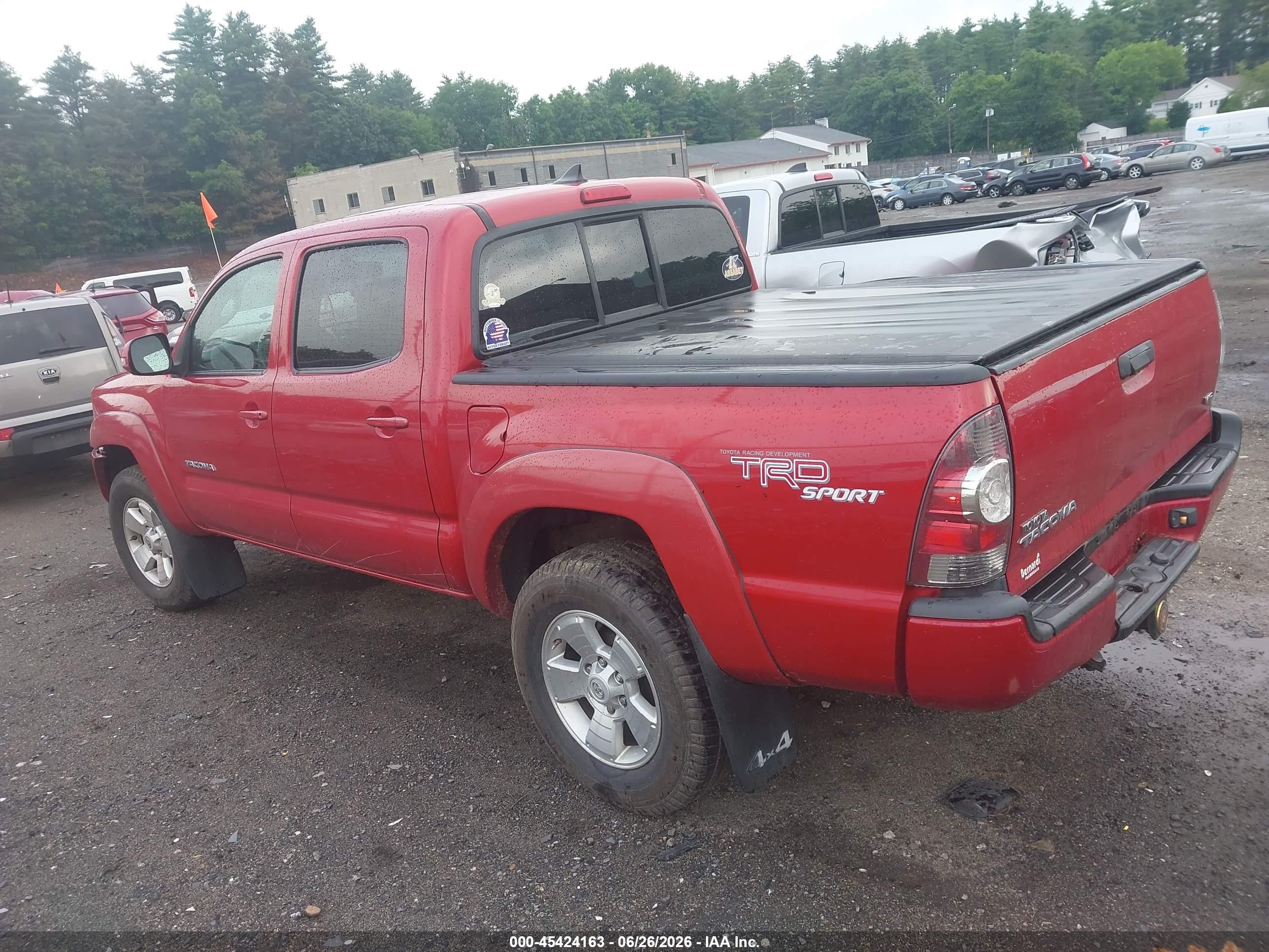 2012 Toyota Tacoma Base V6 Red vin: 3TMLU4EN9CM089176