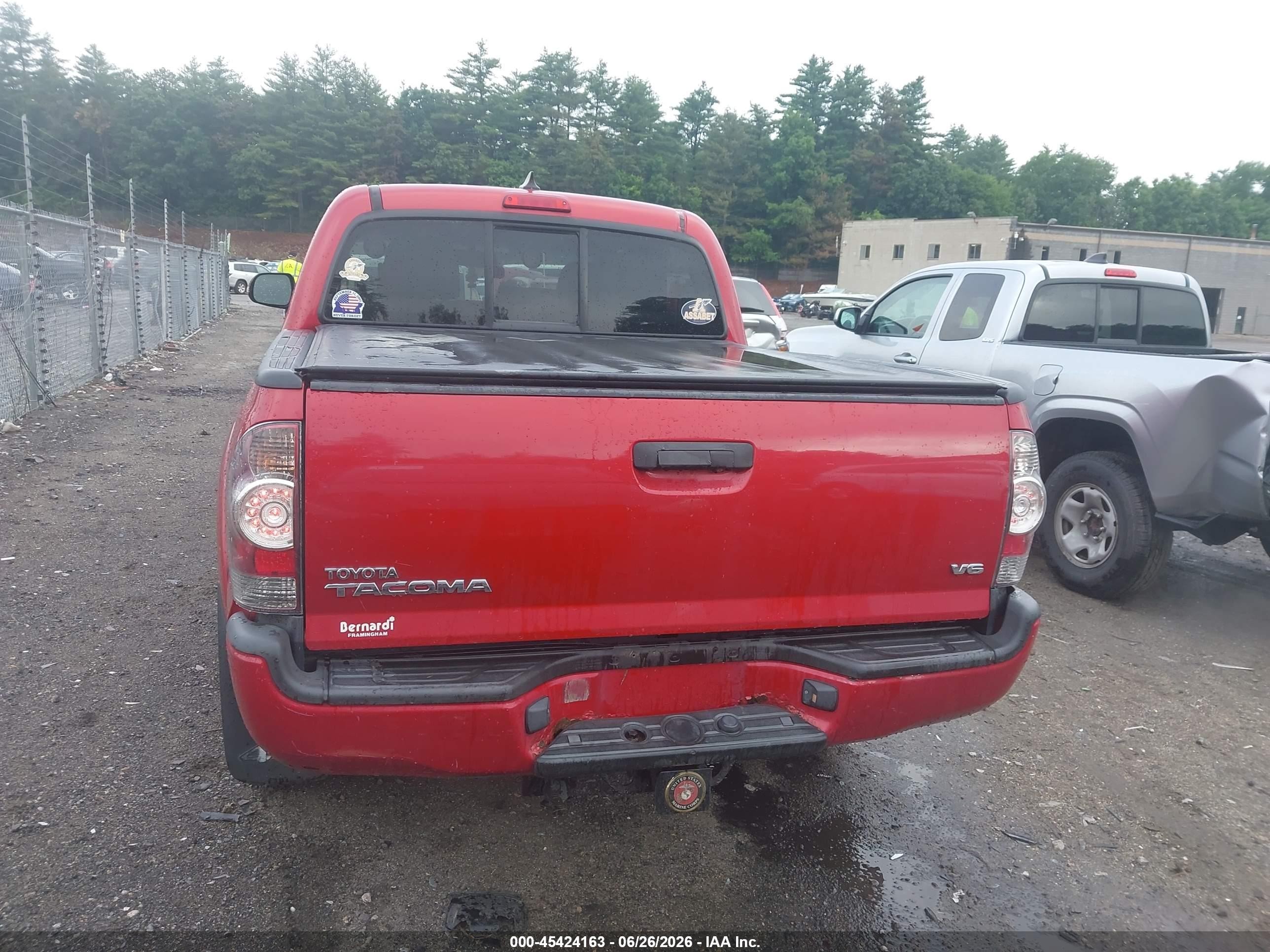 2012 Toyota Tacoma Base V6 Red vin: 3TMLU4EN9CM089176
