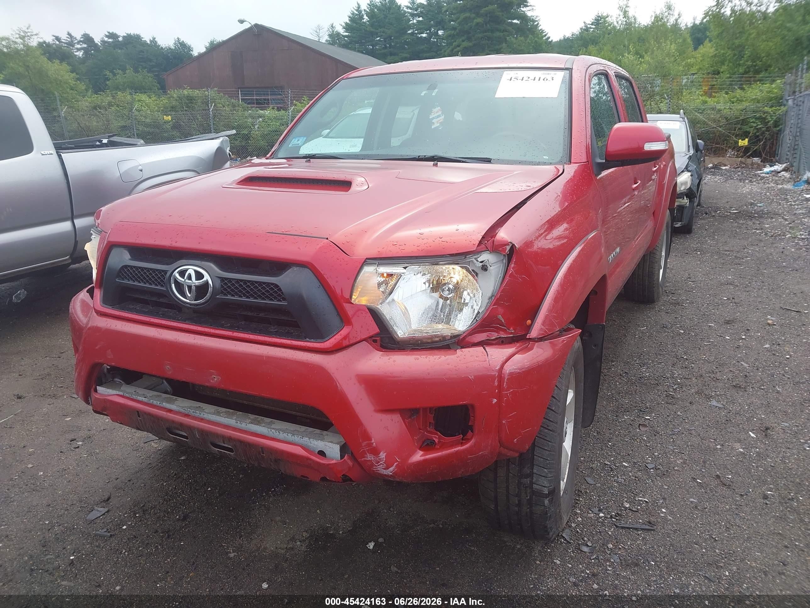 2012 Toyota Tacoma Base V6 Red vin: 3TMLU4EN9CM089176