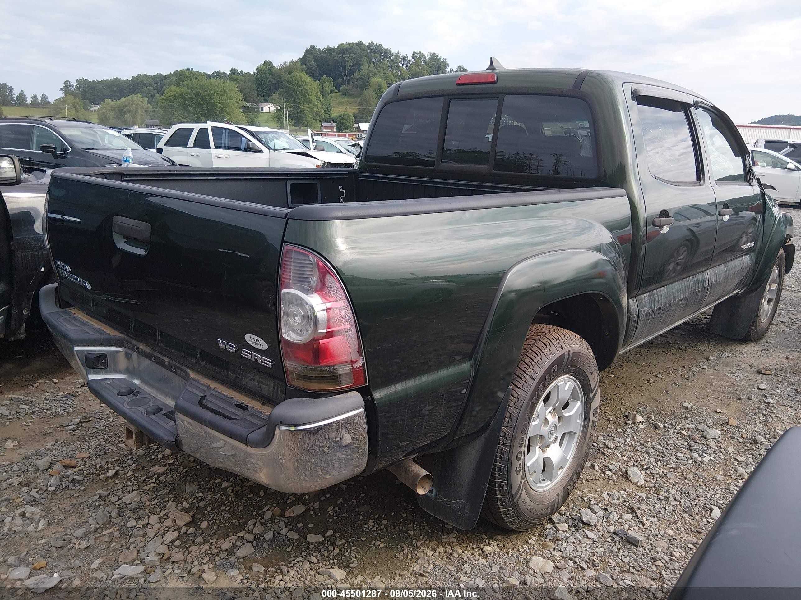 2012 Toyota Tacoma Base V6 Green vin: 3TMLU4EN9CM101746