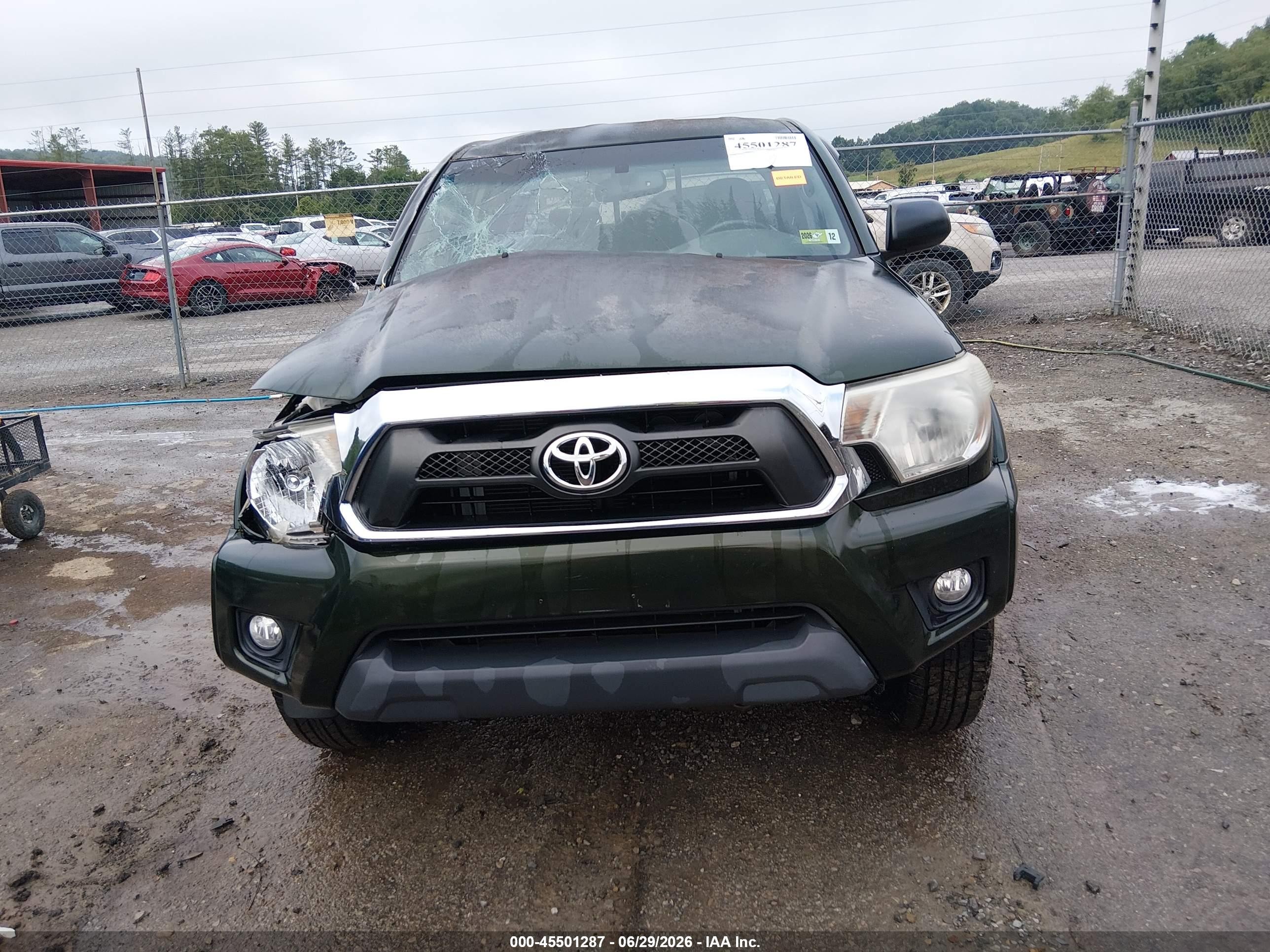 2012 Toyota Tacoma Base V6 Green vin: 3TMLU4EN9CM101746