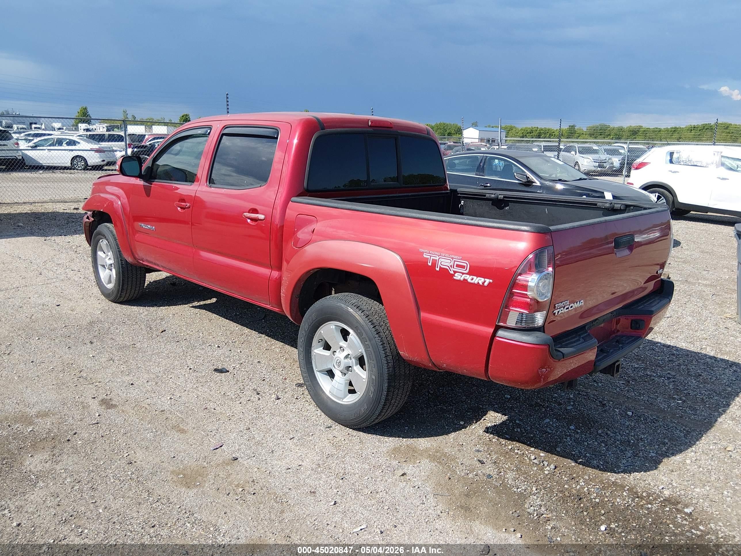 2013 Toyota Tacoma Base V6 Red vin: 3TMLU4EN9DM109587