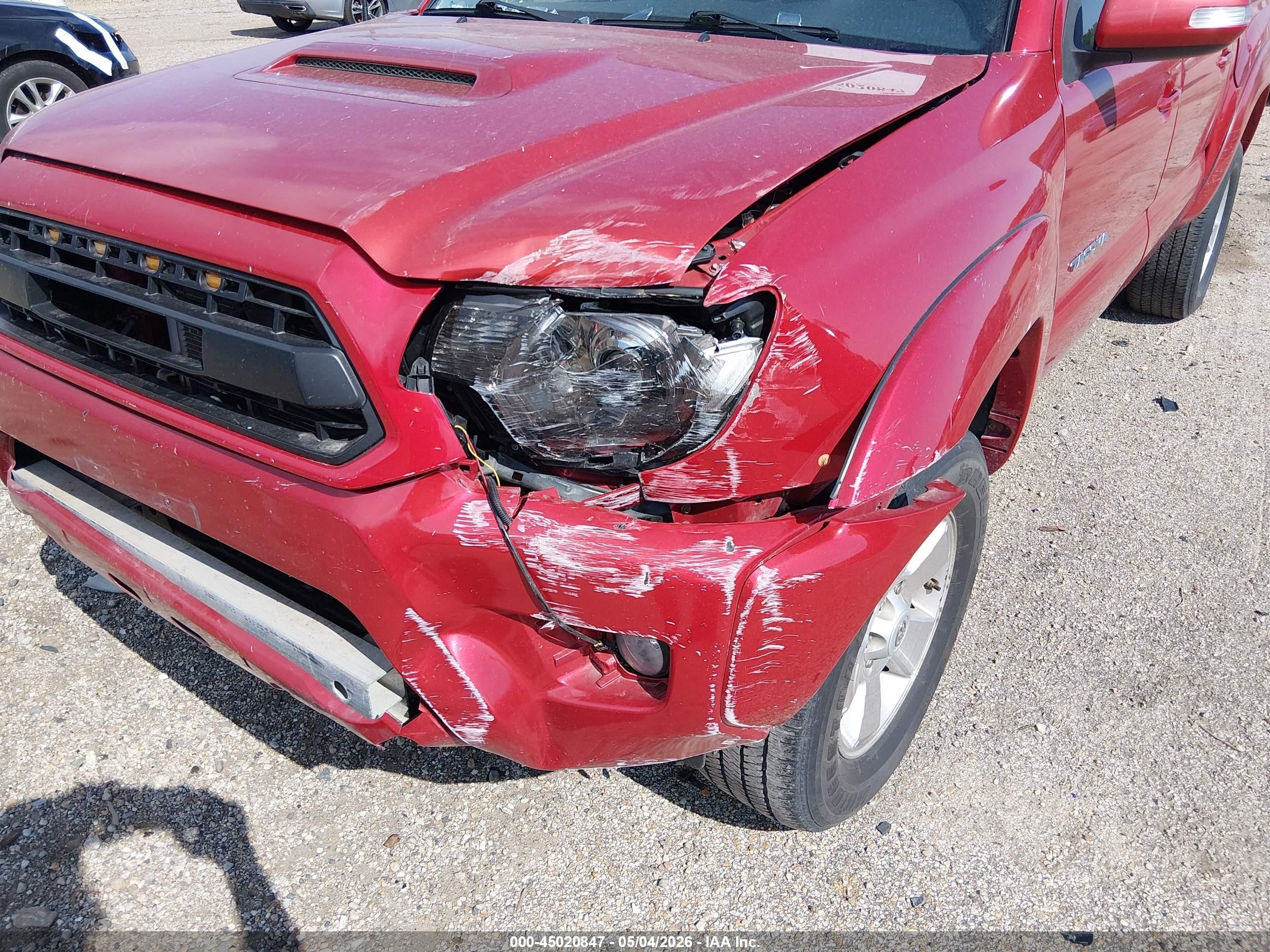 2013 Toyota Tacoma Base V6 Red vin: 3TMLU4EN9DM109587
