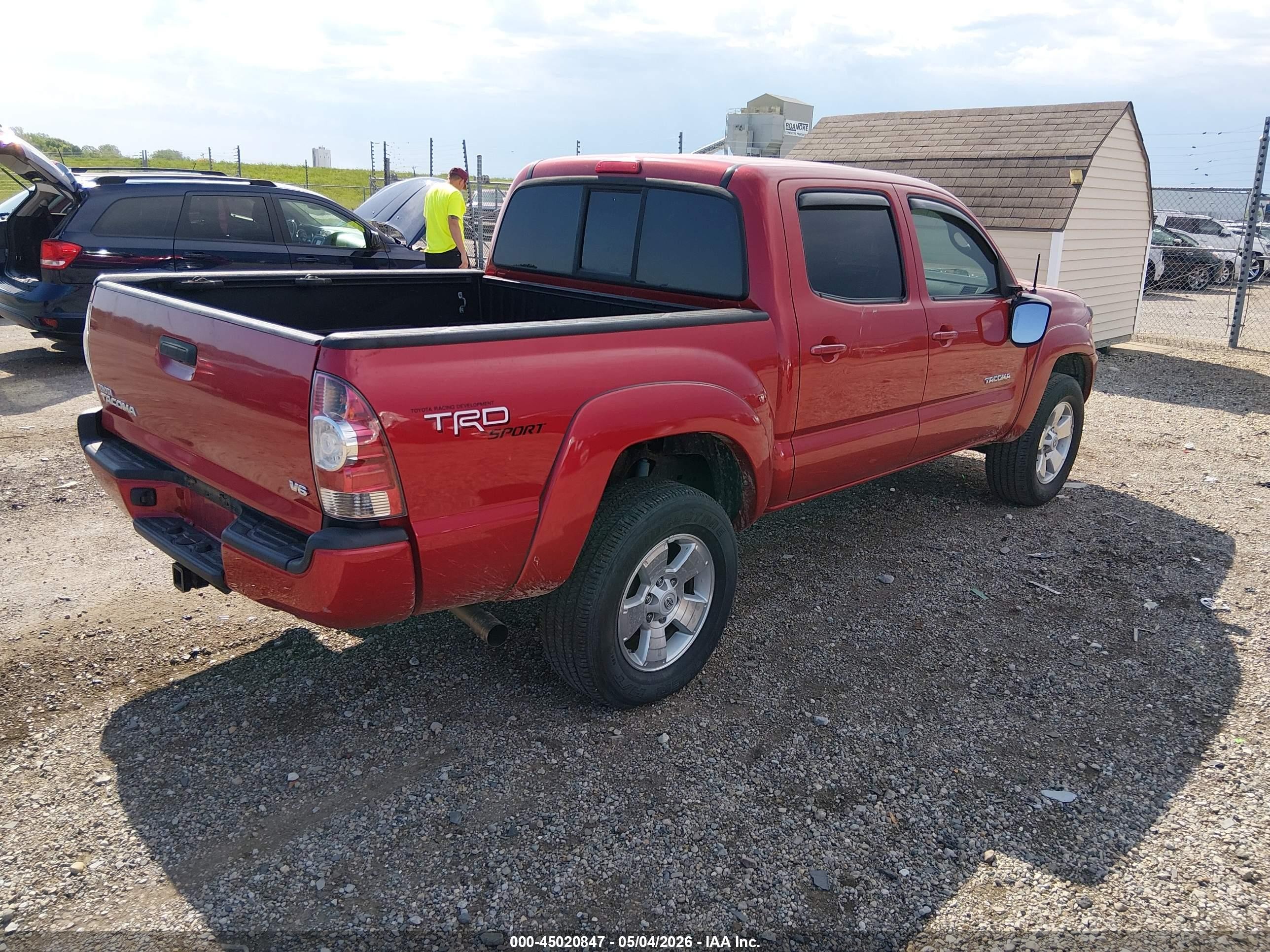 2013 Toyota Tacoma Base V6 Red vin: 3TMLU4EN9DM109587