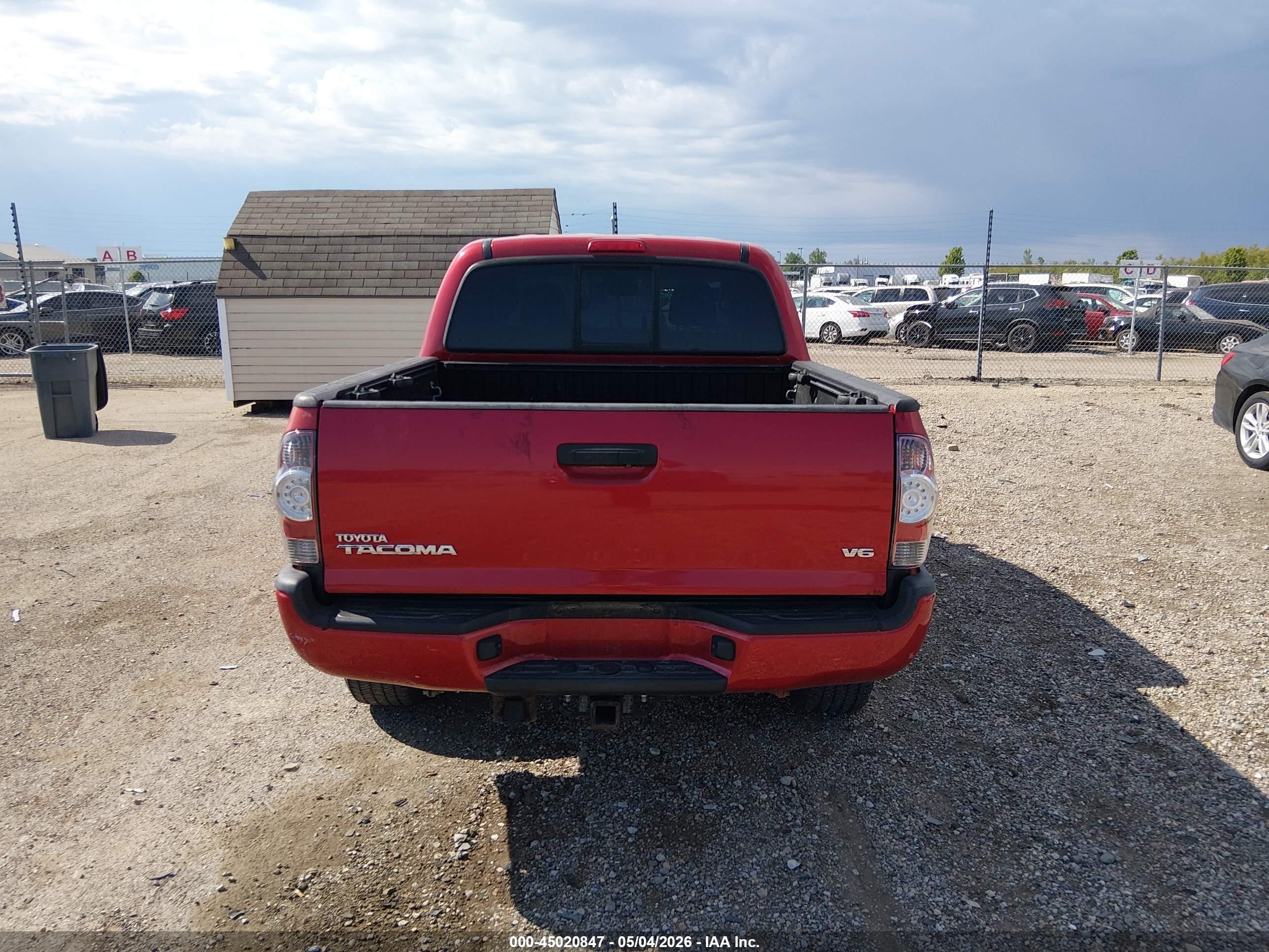 2013 Toyota Tacoma Base V6 Red vin: 3TMLU4EN9DM109587