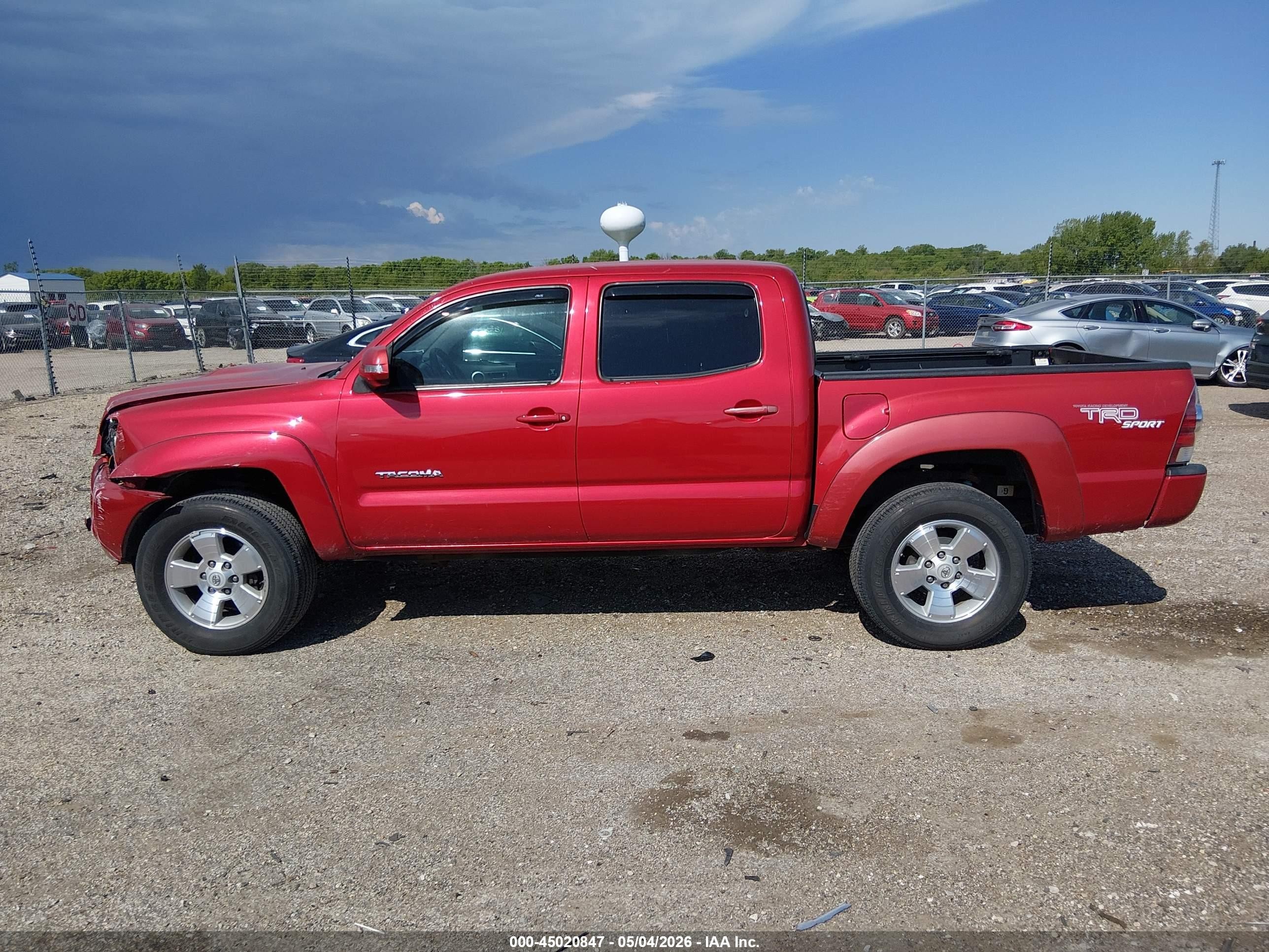 2013 Toyota Tacoma Base V6 Red vin: 3TMLU4EN9DM109587