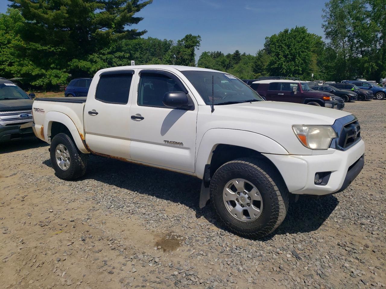 2013 Toyota Tacoma Double Cab Белый vin: 3TMLU4EN9DM111775