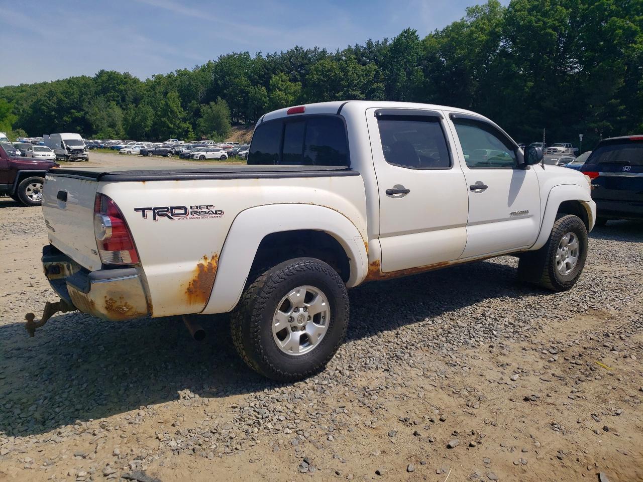 2013 Toyota Tacoma Double Cab Белый vin: 3TMLU4EN9DM111775