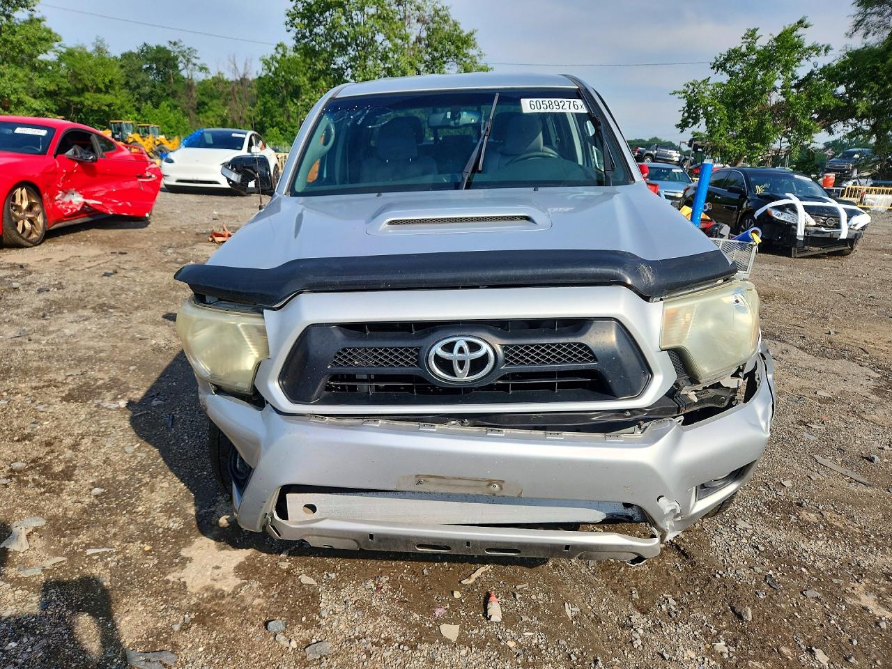 2013 Toyota Tacoma Double Cab Silver vin: 3TMLU4EN9DM131704