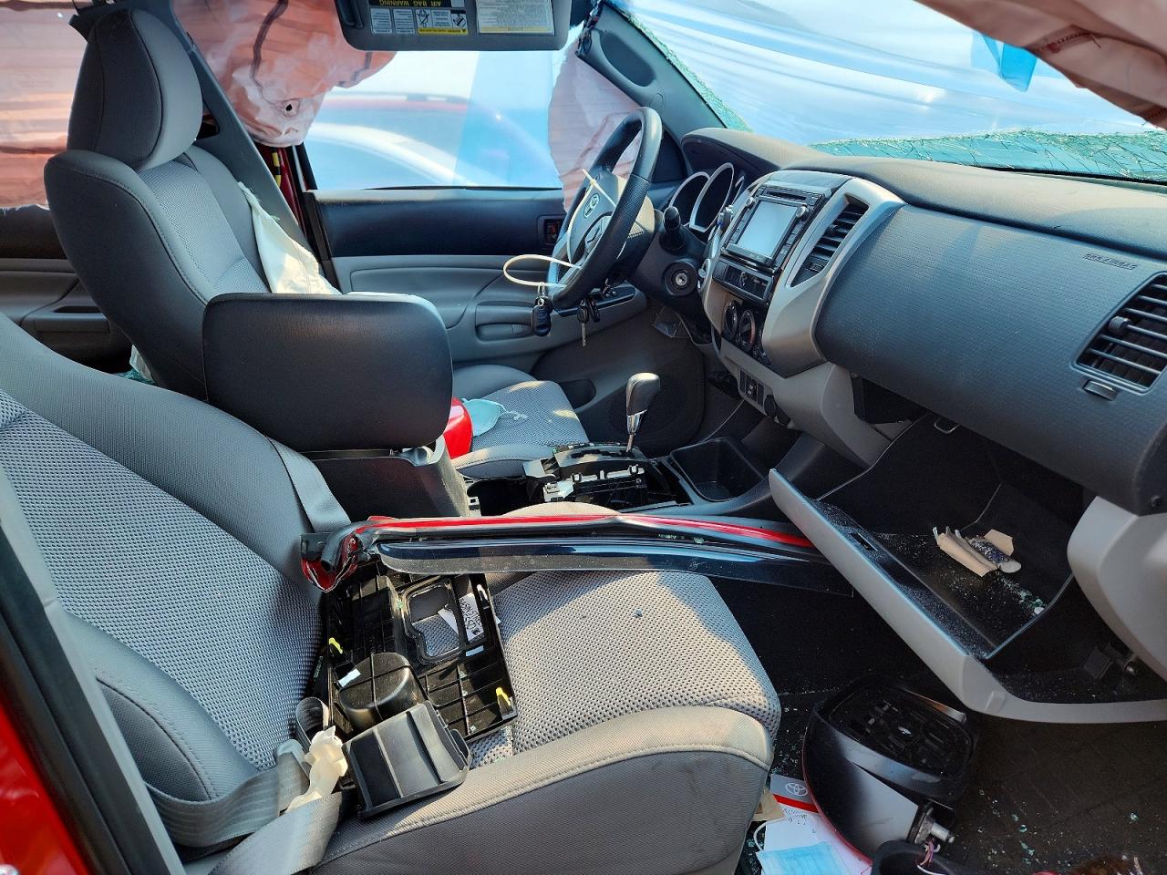 2014 Toyota Tacoma V6 Red vin: 3TMLU4EN9EM160492