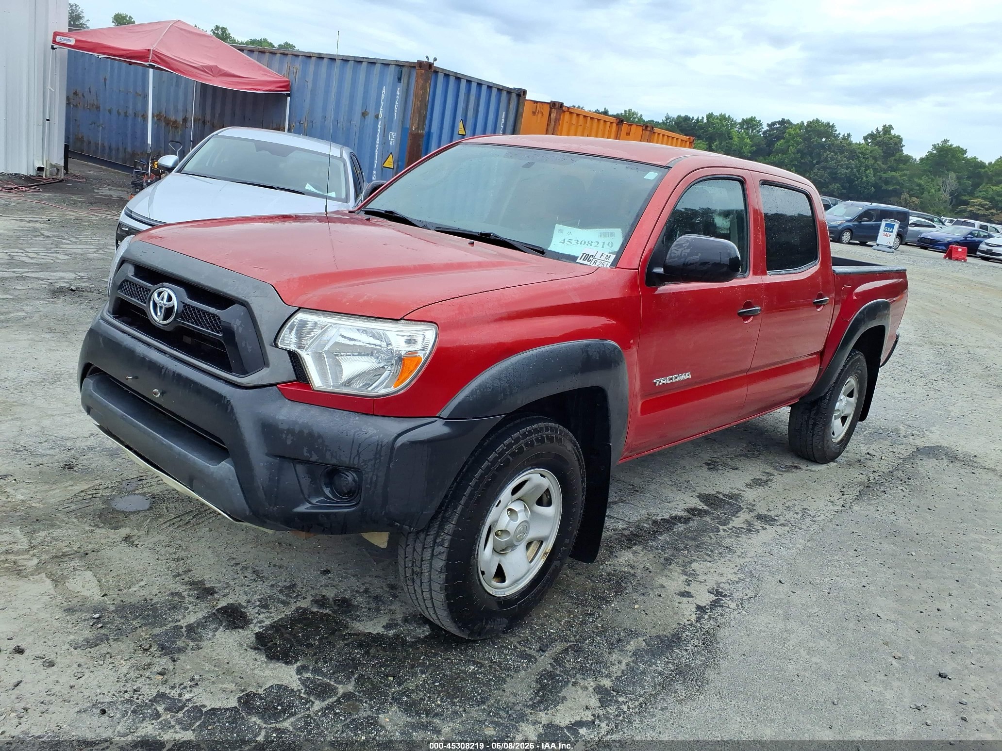 2014 Toyota Tacoma Base V6 Red vin: 3TMLU4EN9EM162453