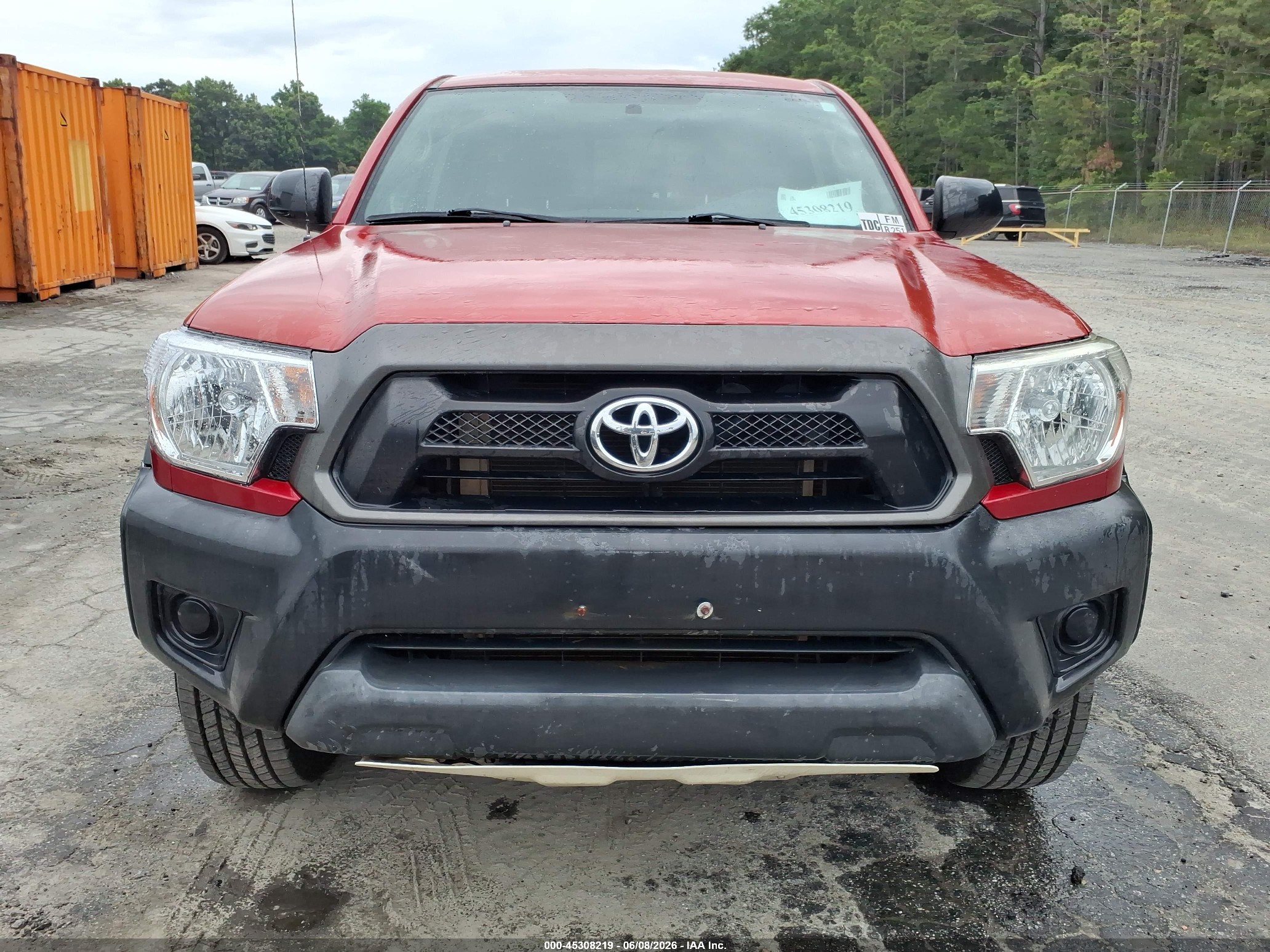 2014 Toyota Tacoma Base V6 Red vin: 3TMLU4EN9EM162453