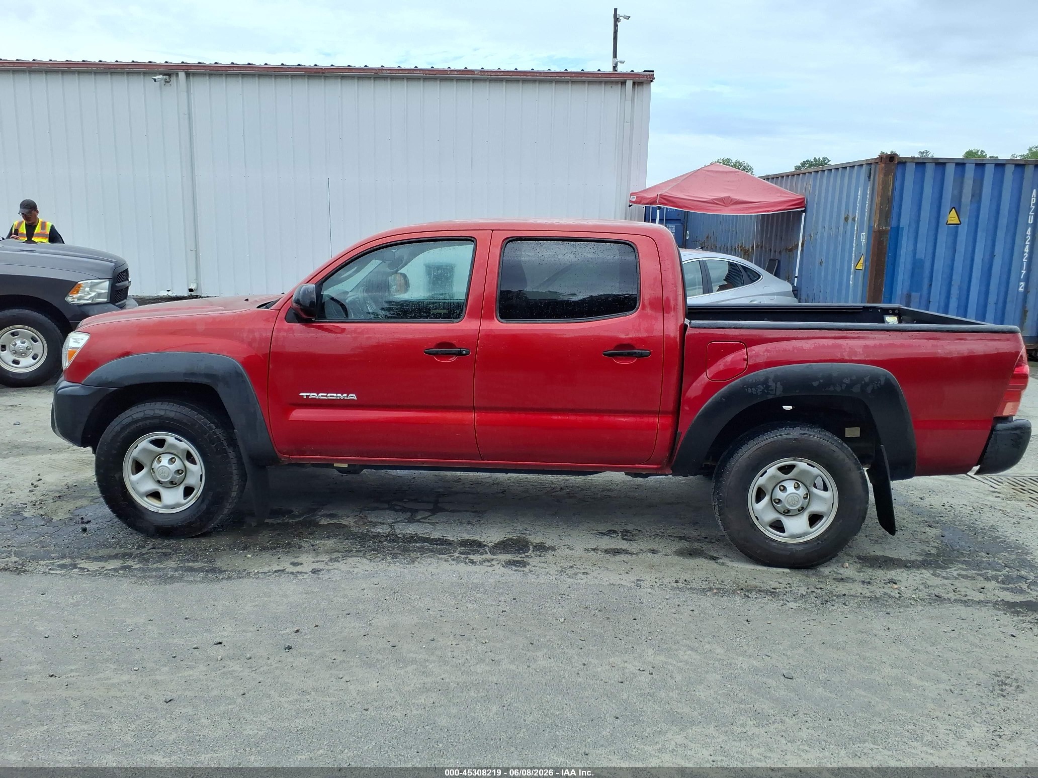 2014 Toyota Tacoma Base V6 Red vin: 3TMLU4EN9EM162453