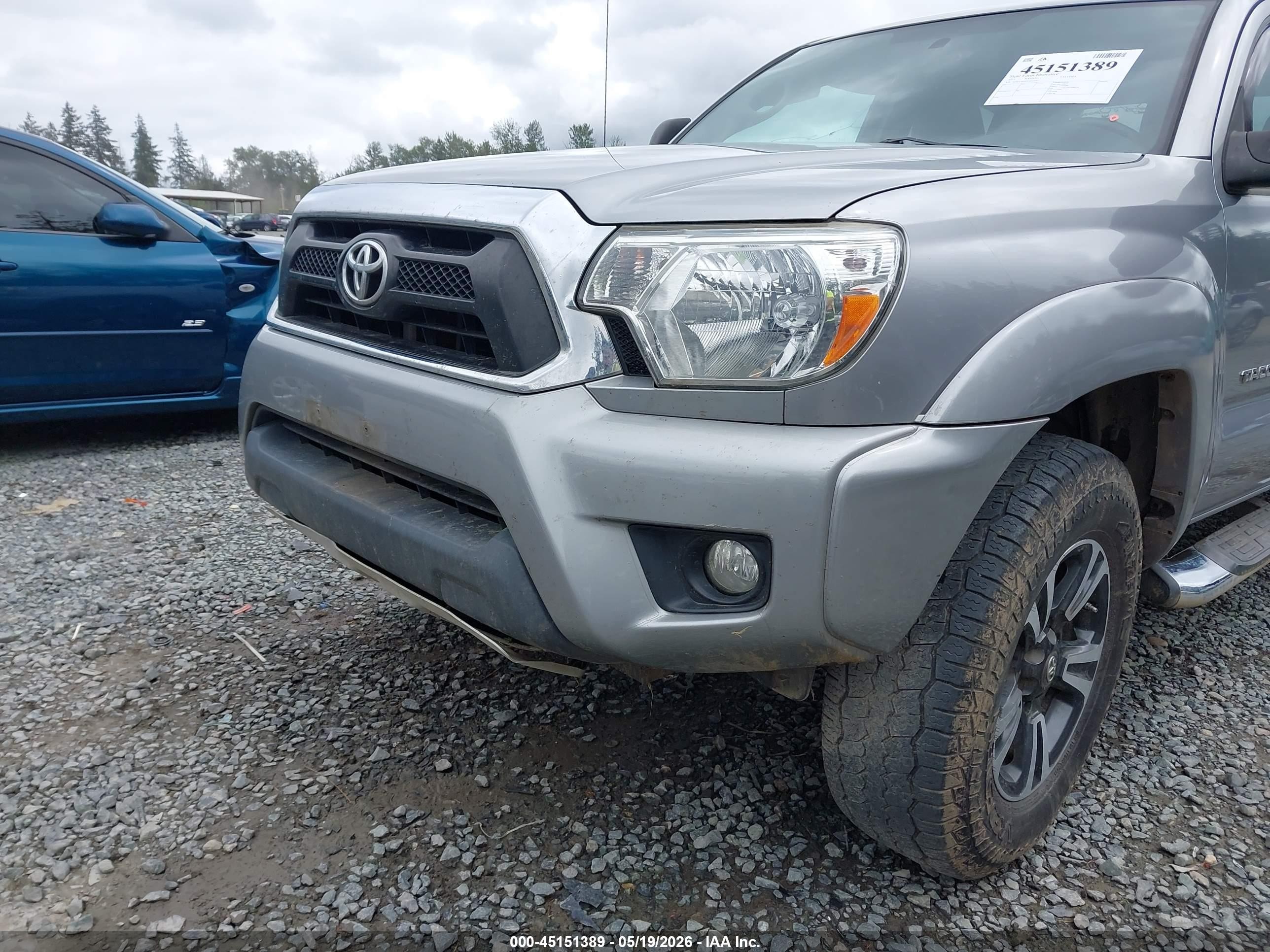 2015 Toyota Tacoma Base V6 Gray vin: 3TMLU4EN9FM164561