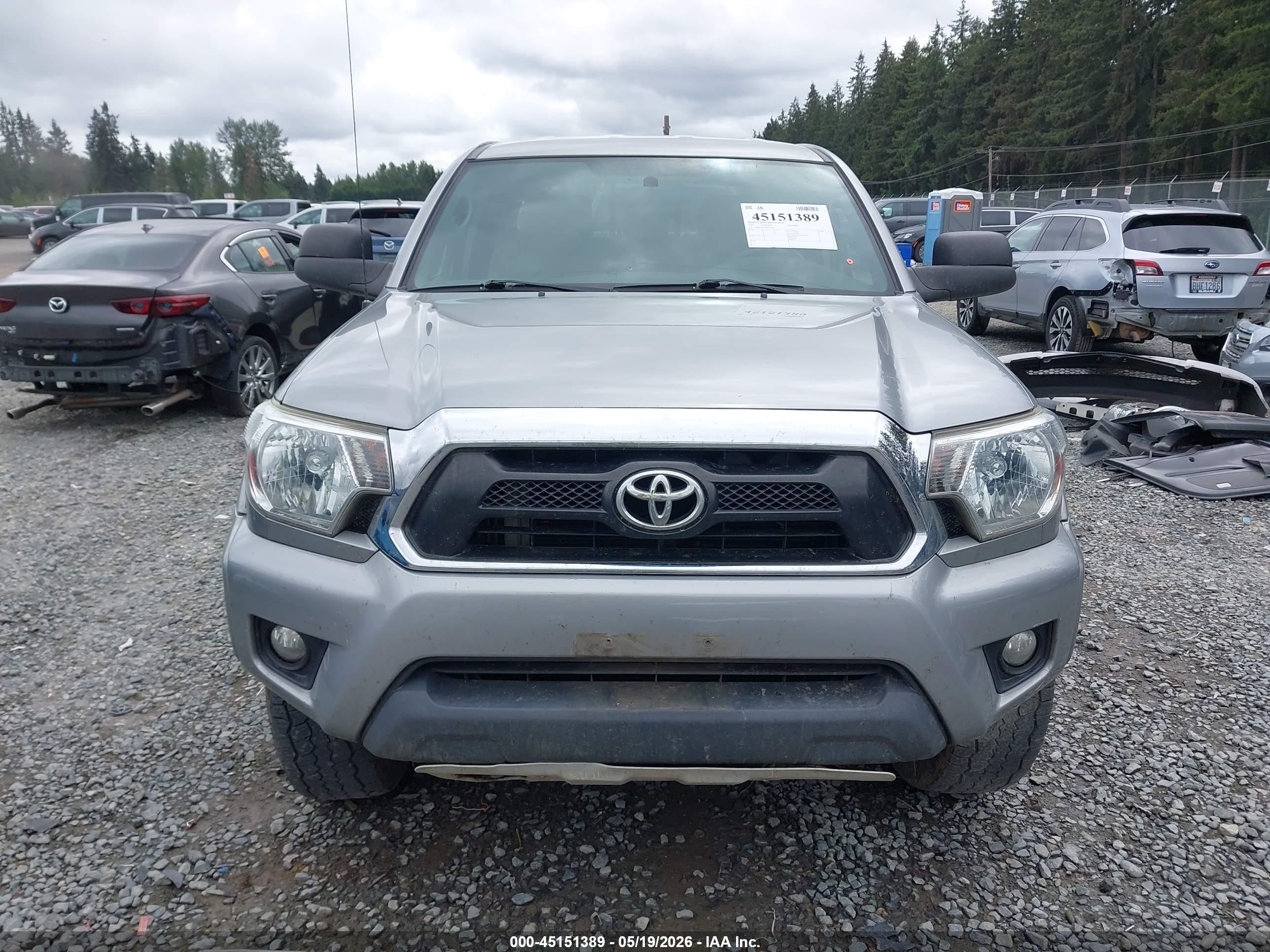 2015 Toyota Tacoma Base V6 Gray vin: 3TMLU4EN9FM164561