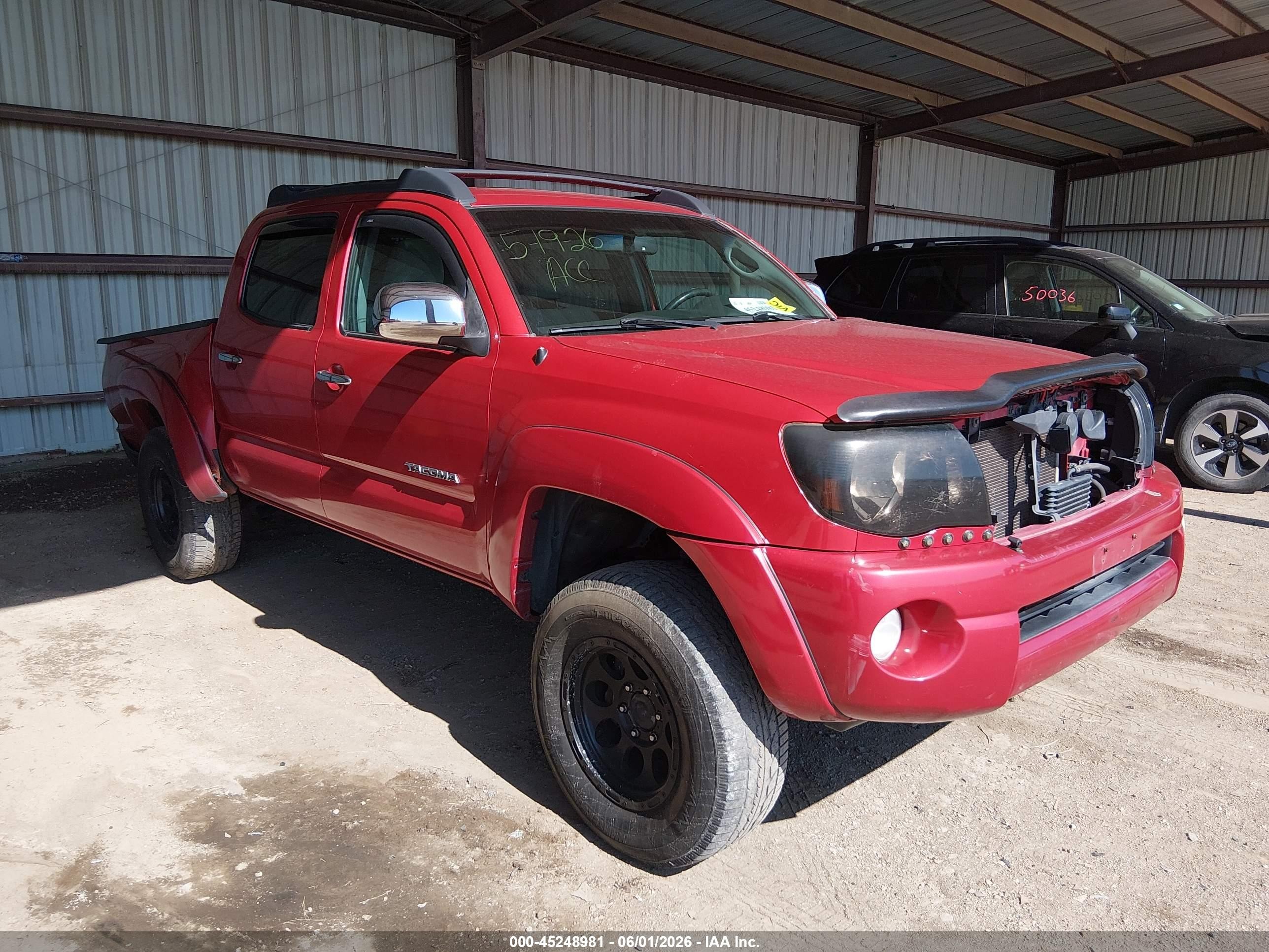 2010 Toyota Tacoma Base V6 Red vin: 3TMLU4ENXAM054255