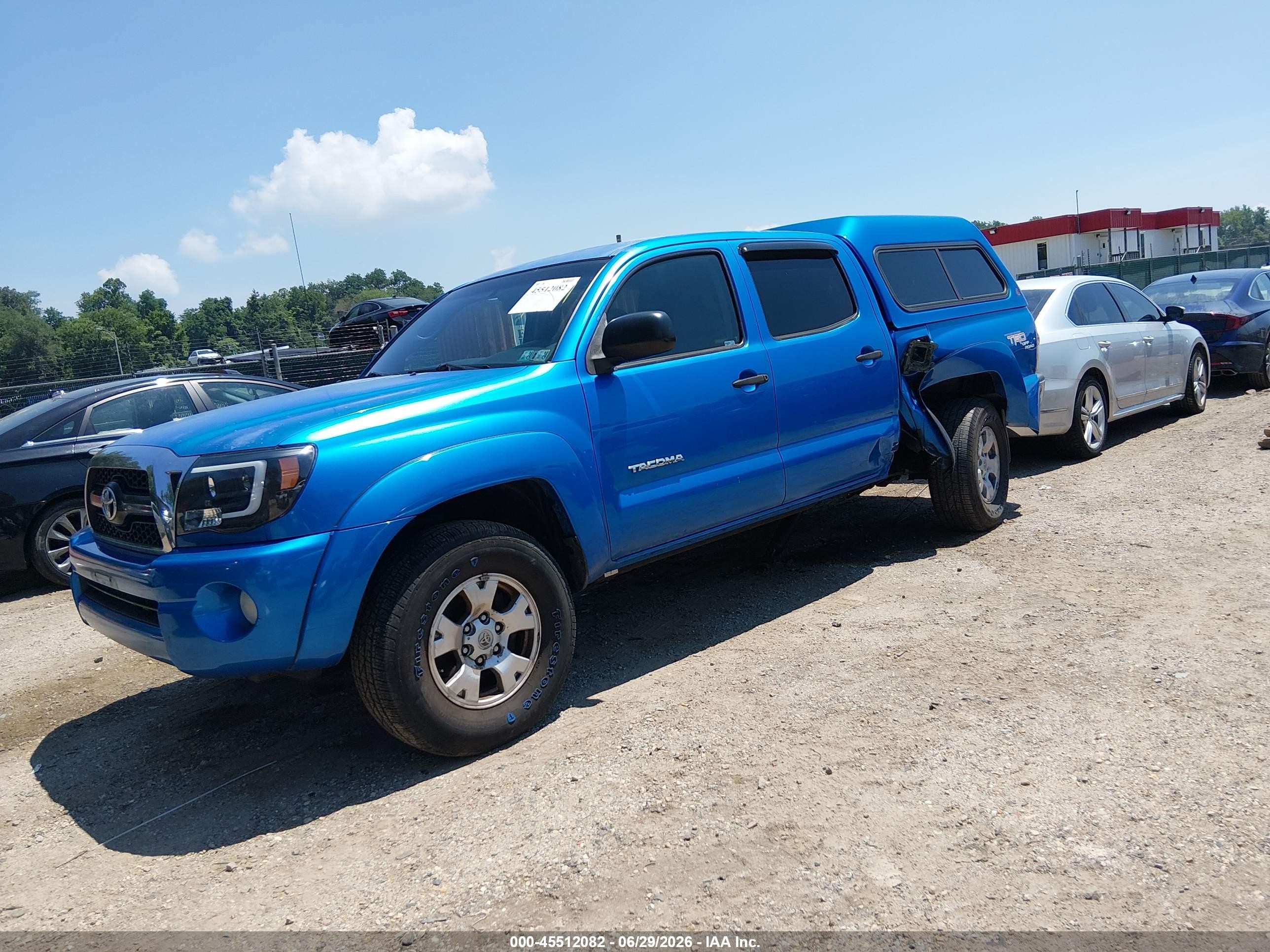 2011 Toyota Tacoma Base V6 Blue vin: 3TMLU4ENXBM074619