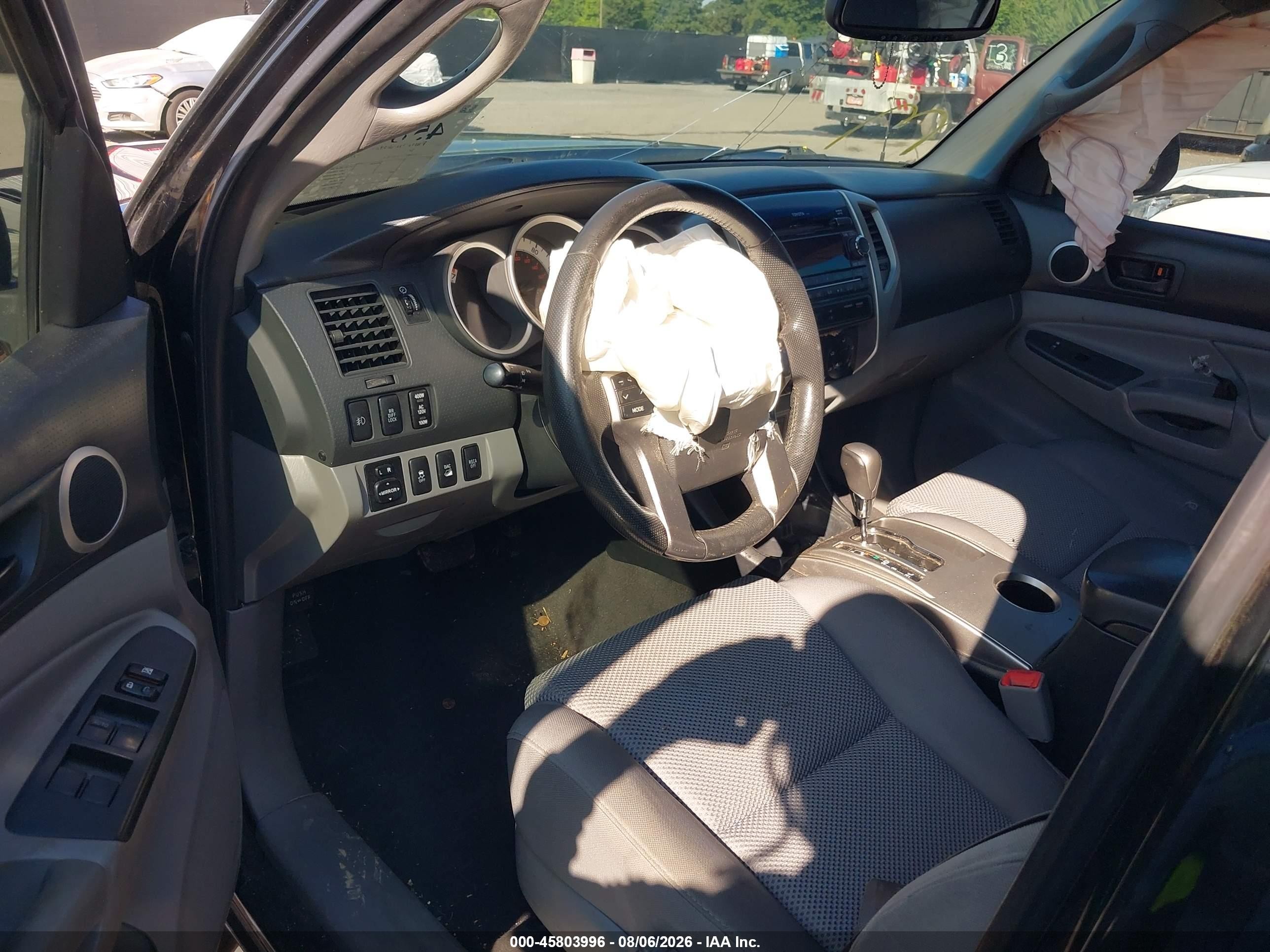 2012 Toyota Tacoma Base V6 Black vin: 3TMLU4ENXCM084021